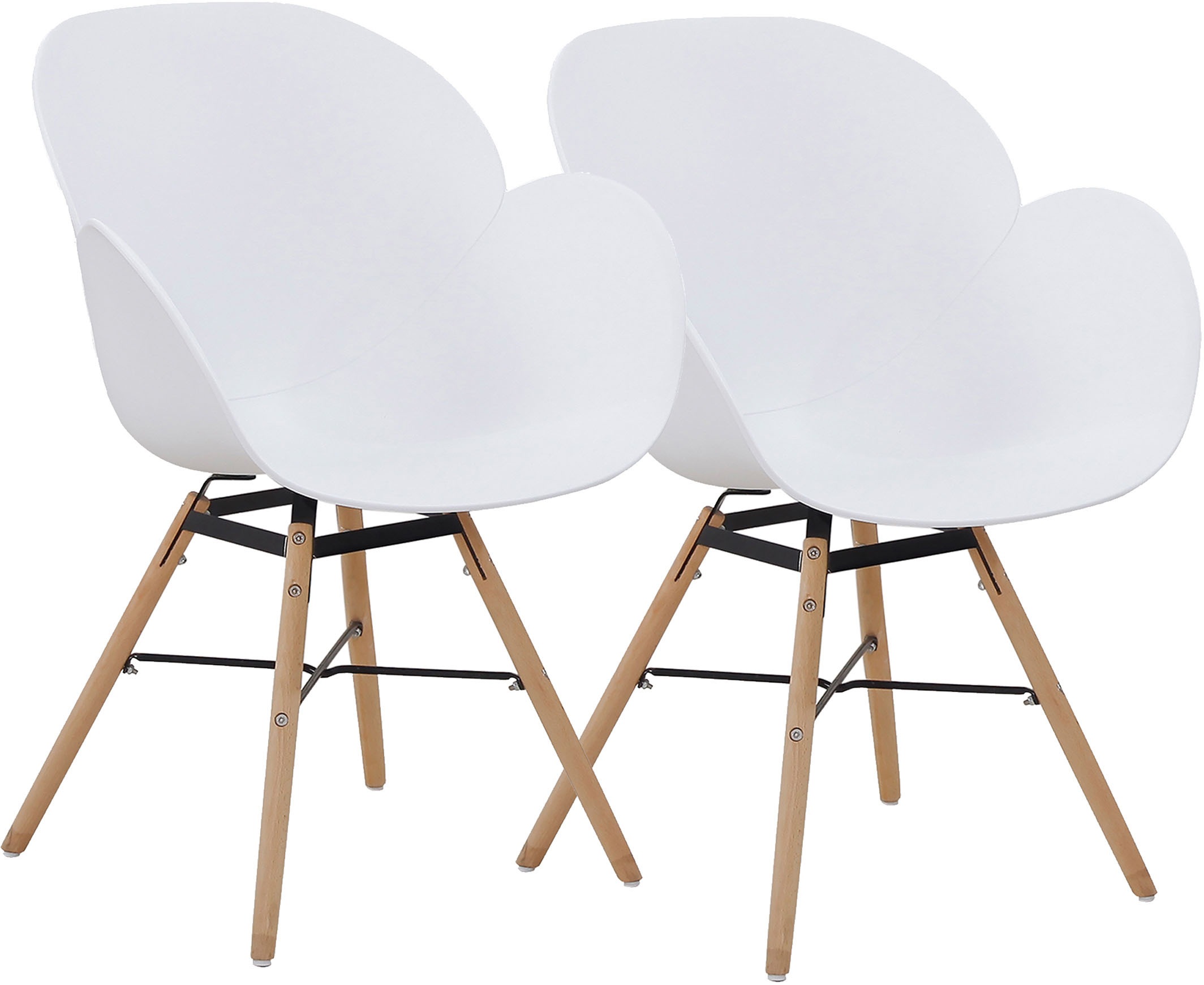 Kayoom 4-Fußstuhl "Stuhl Amalia 110 2er-Set, praktisches Set, bequemer Kuns günstig online kaufen