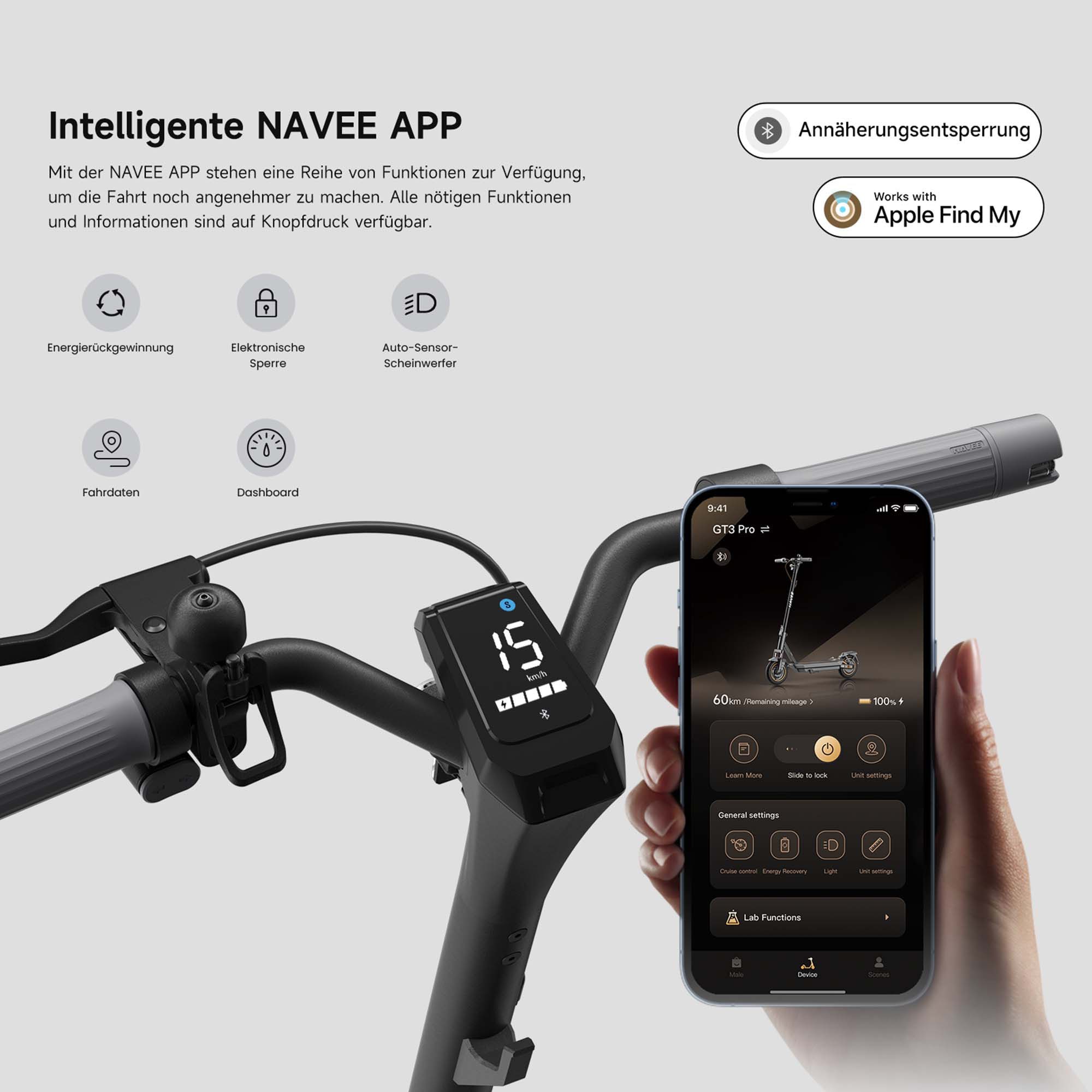 NAVEE E-Scooter »GT3 Pro Electric Scooter (DE Version)«