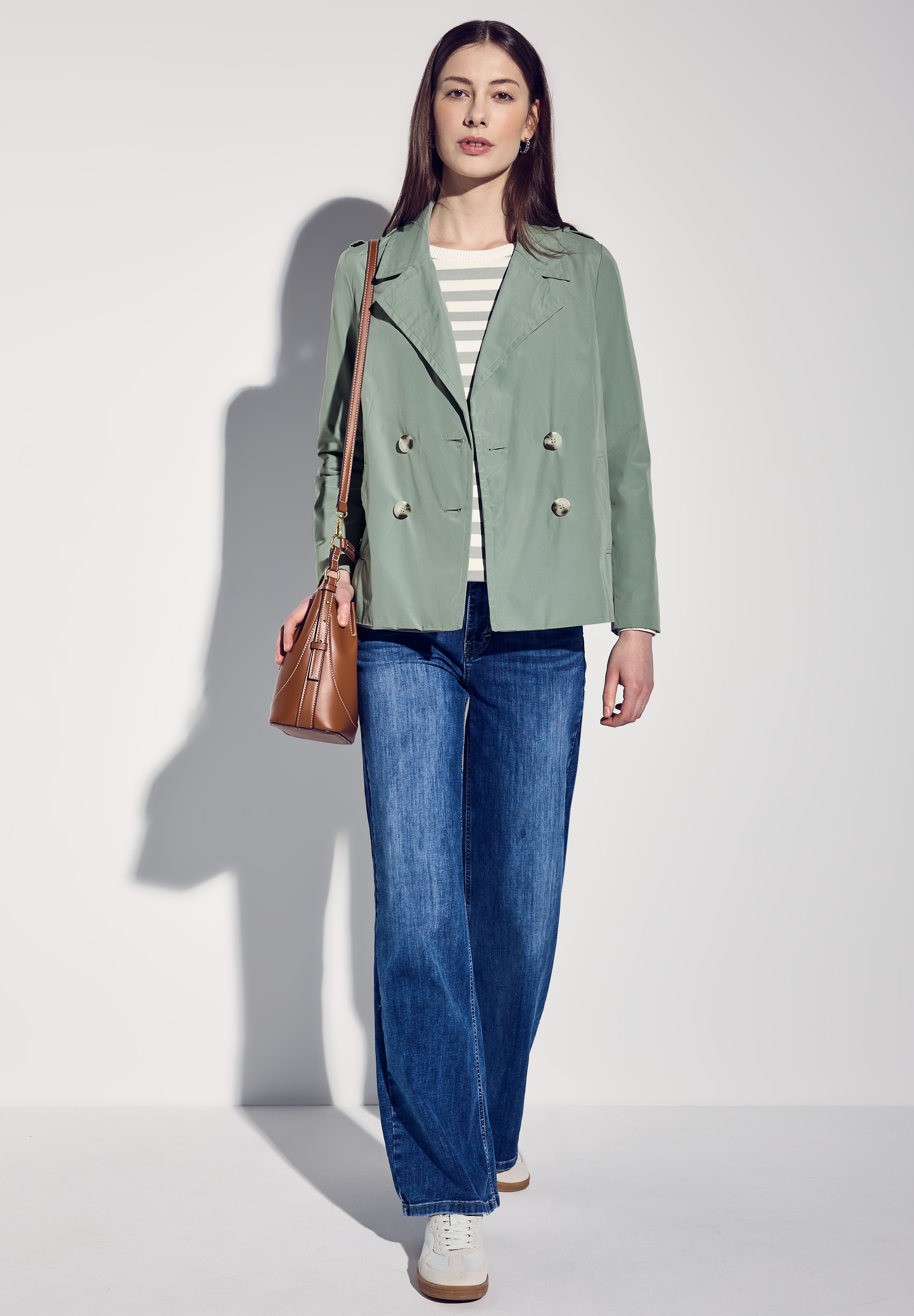 STREET ONE Trenchcoat, doppelreihig und mit Reverskragen