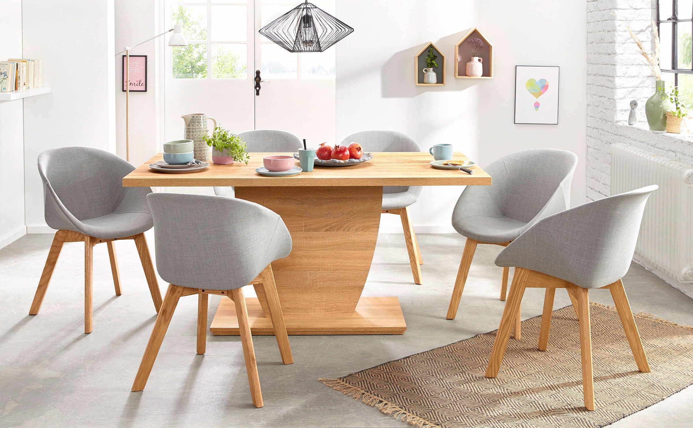 Homexperts Säulen-Esstisch, Breite 140 oder 160 cm