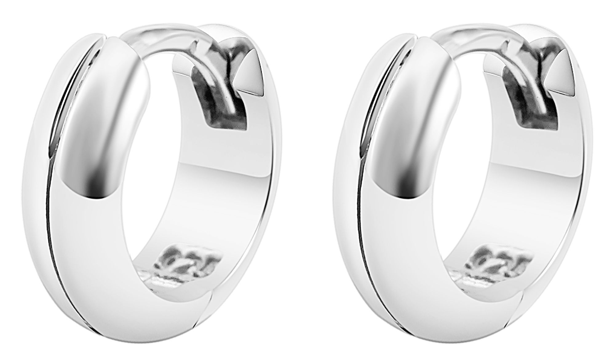 Adelia's Hinged Hoop Earrings Silver 2