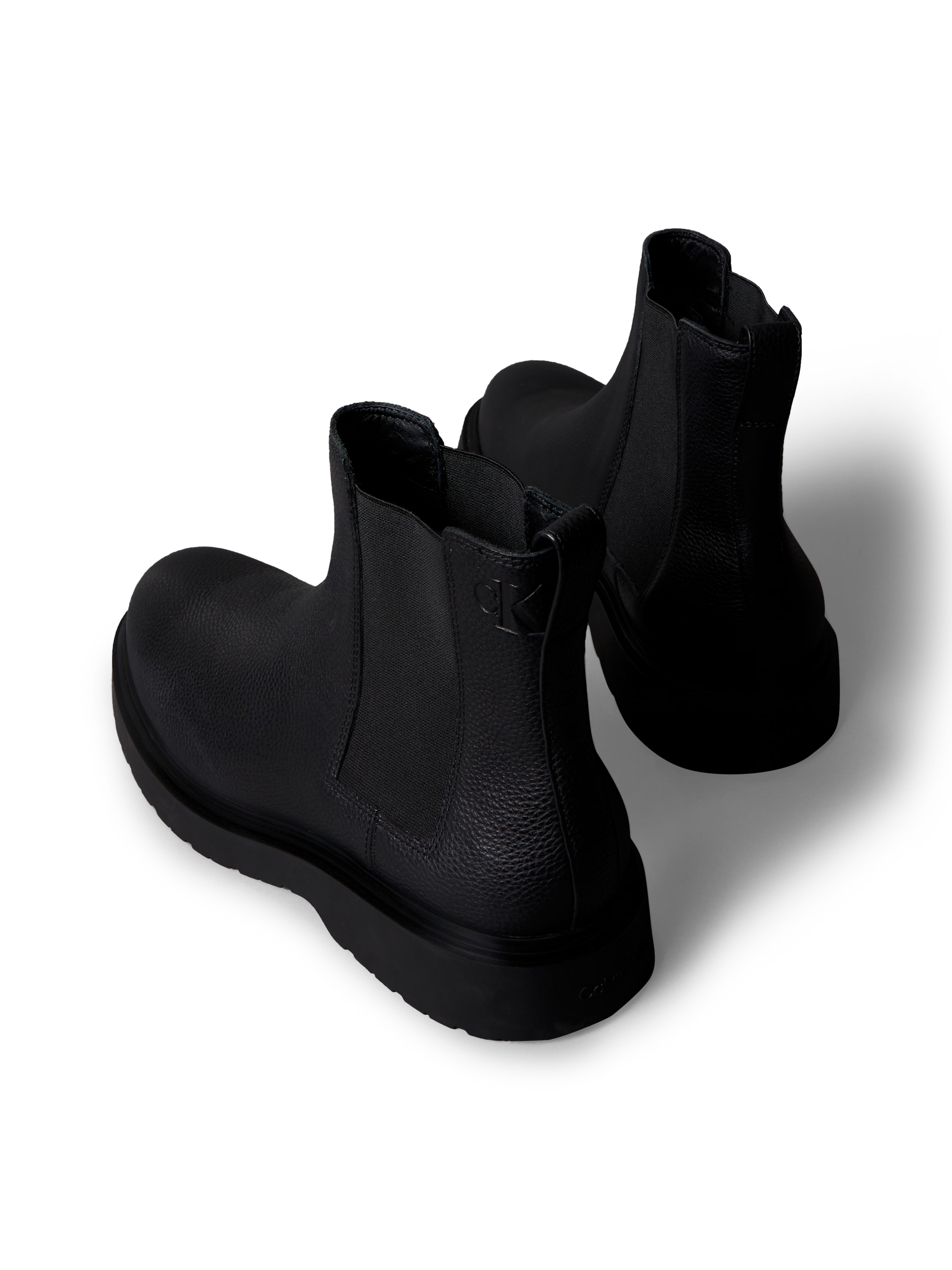 Calvin Klein Jeans Chelseaboots »COMBAT ESS CHELSEA BOOT LTH«, Klassik-Stiefelette, Schlupfboots mit Stretcheinsätze