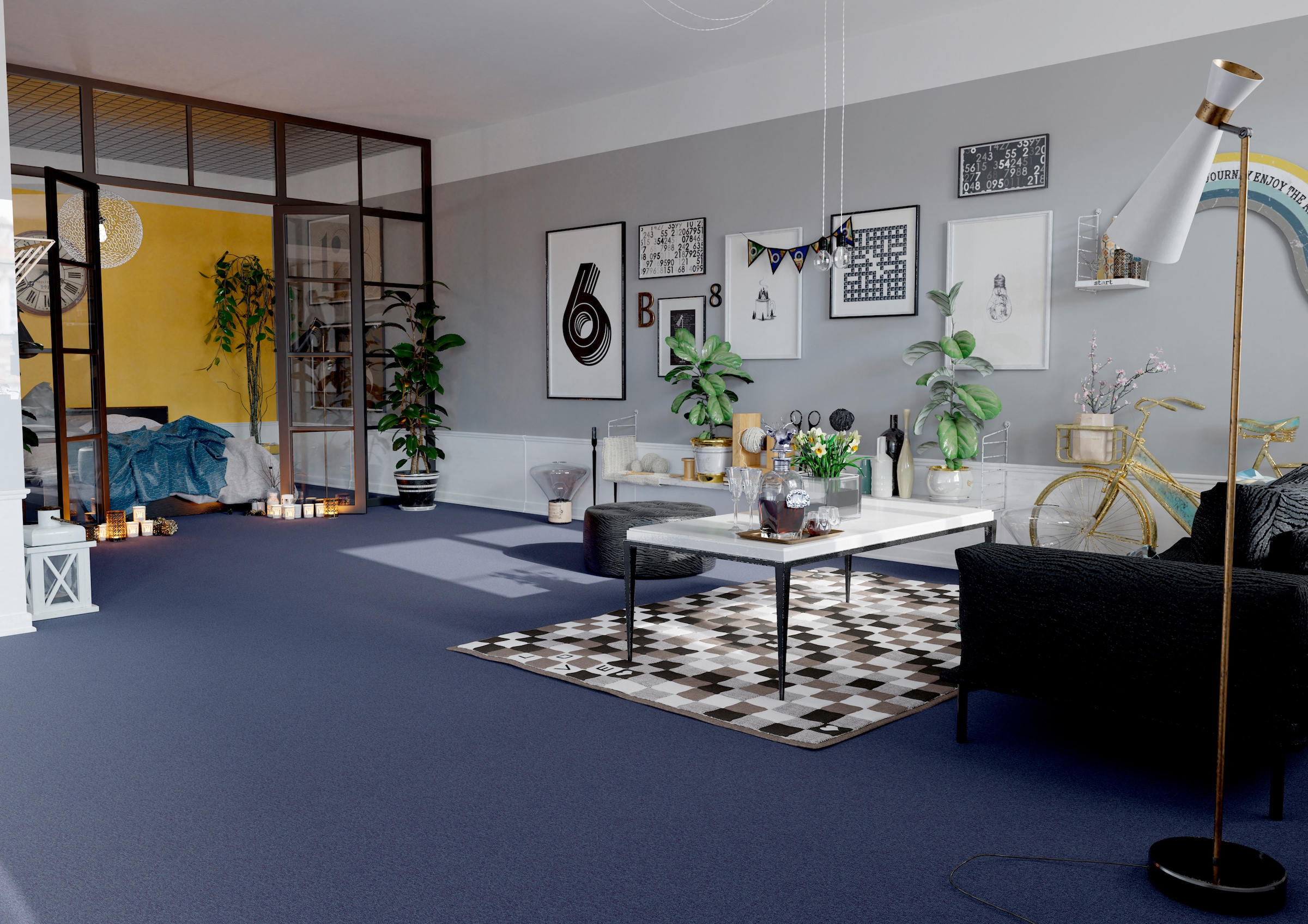 Wohnzimmer Teppichfliese selbstliegend, »City«, 50 bestellen 1m² oder Renowerk x 50cm, quadratisch, Fliese, BAUR 5m², |