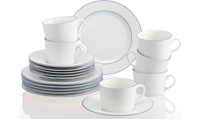 Kaffeeservice »Geschirr-Set, Service Heike Blaurand«, (Set, 18 tlg.), maritimer,...