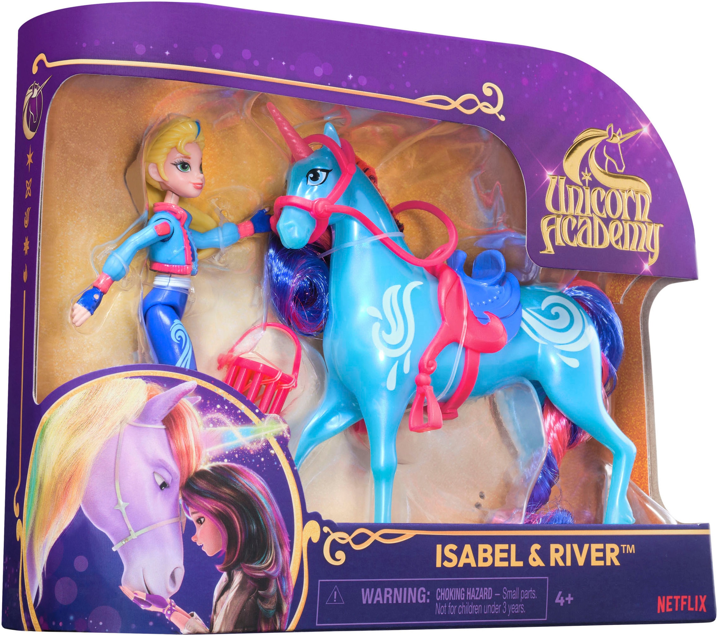 Spin Master Anziehpuppe »Unicorn Academy - Small Doll & Unicorn - Isabel & River«