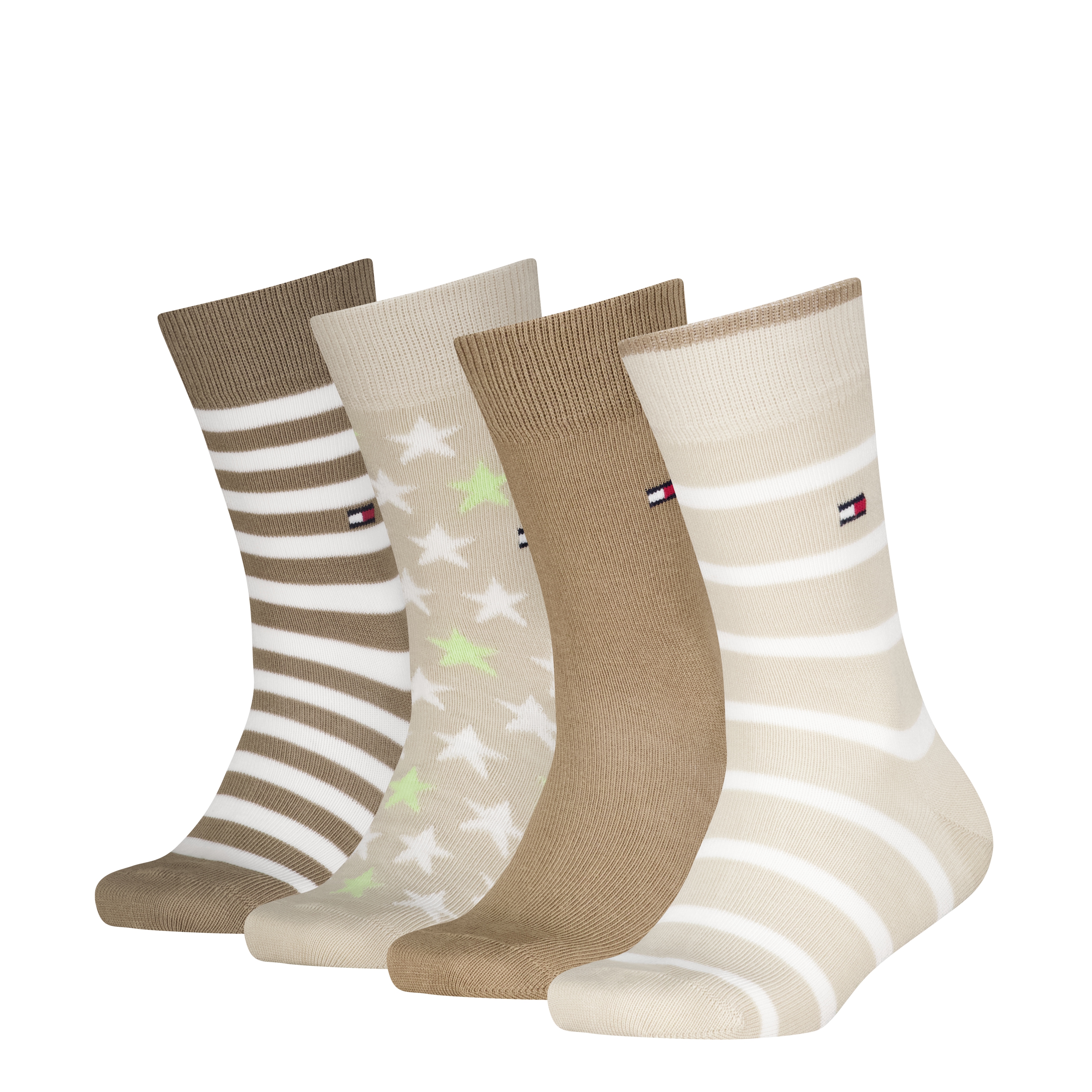 Tommy Hilfiger Socken "TH KIDS SOCK 4P BRETON STRIPE STARS ECOM"