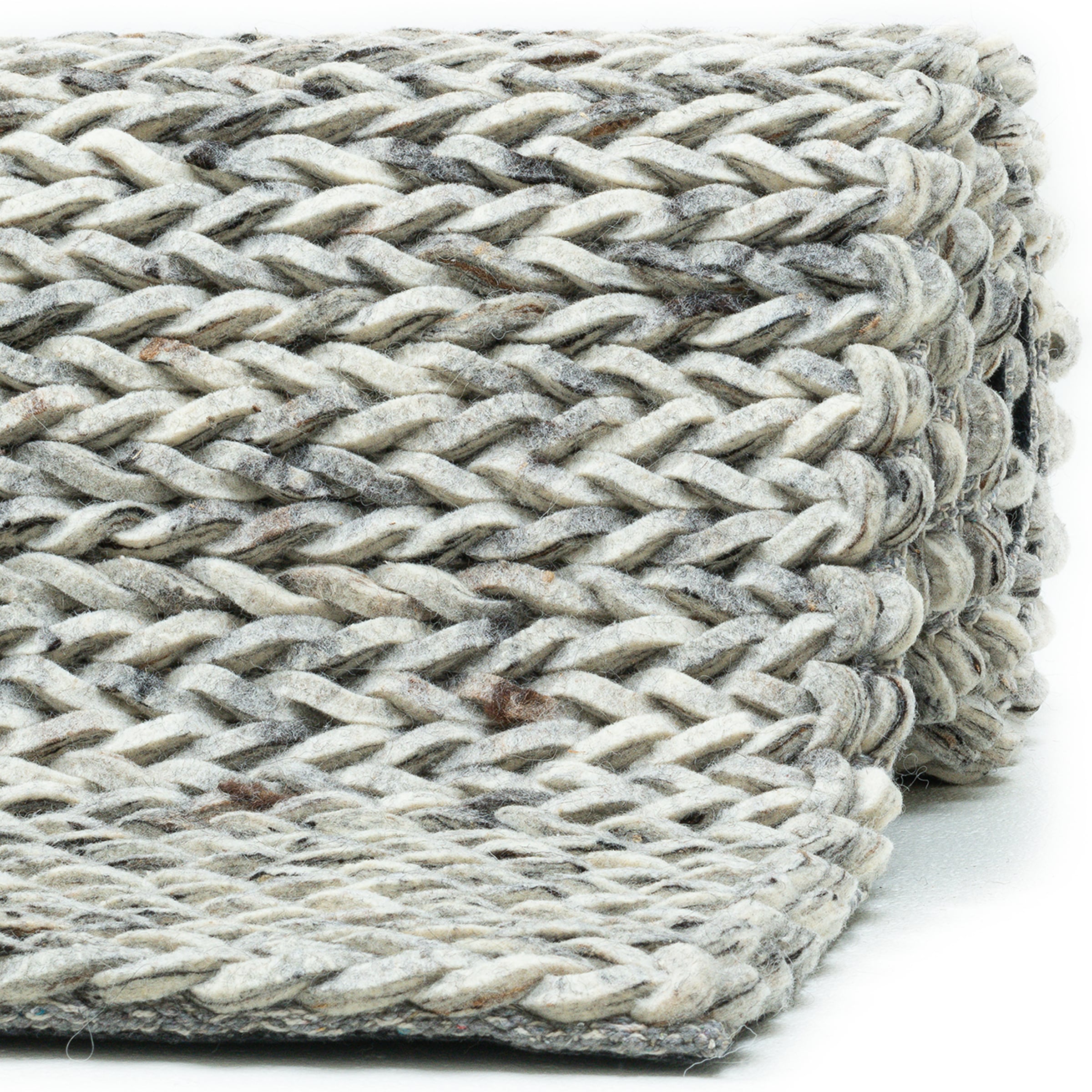 THEKO Wollteppich »Arlberg« rechteckig 23 mm Höhe meliert, reine Wolle, Strickoptik, ideal im Wohnzimmer & Schlafzimmer