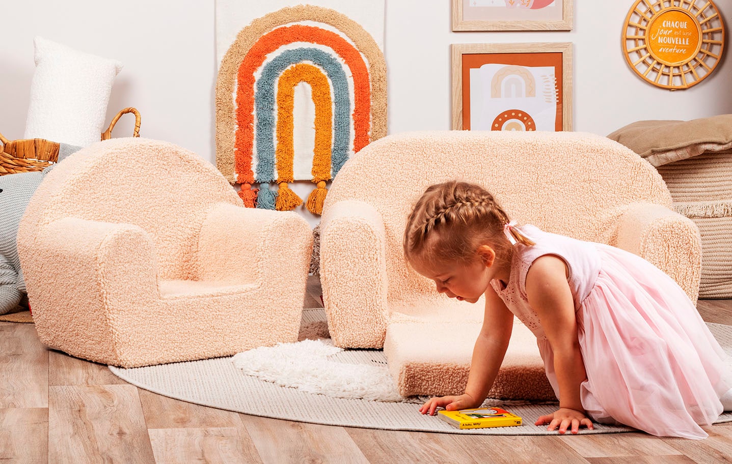 Knorrtoys® Sessel »Soft plush beige«, für Kinder; Made in Europe