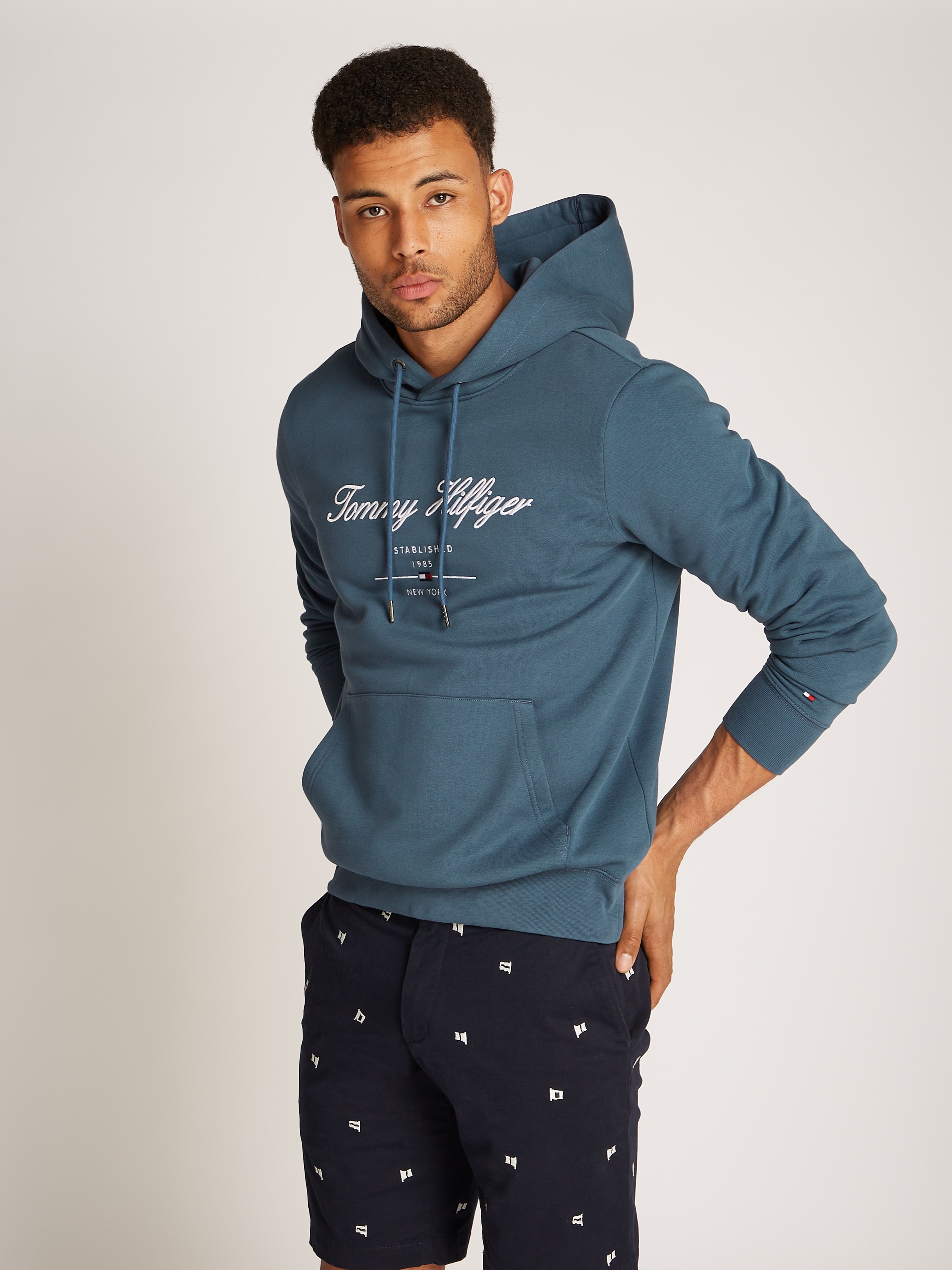 Tommy Hilfiger Hoodie "SCRIPT LOGO HOODY", mit aufgesticktem Logo günstig online kaufen