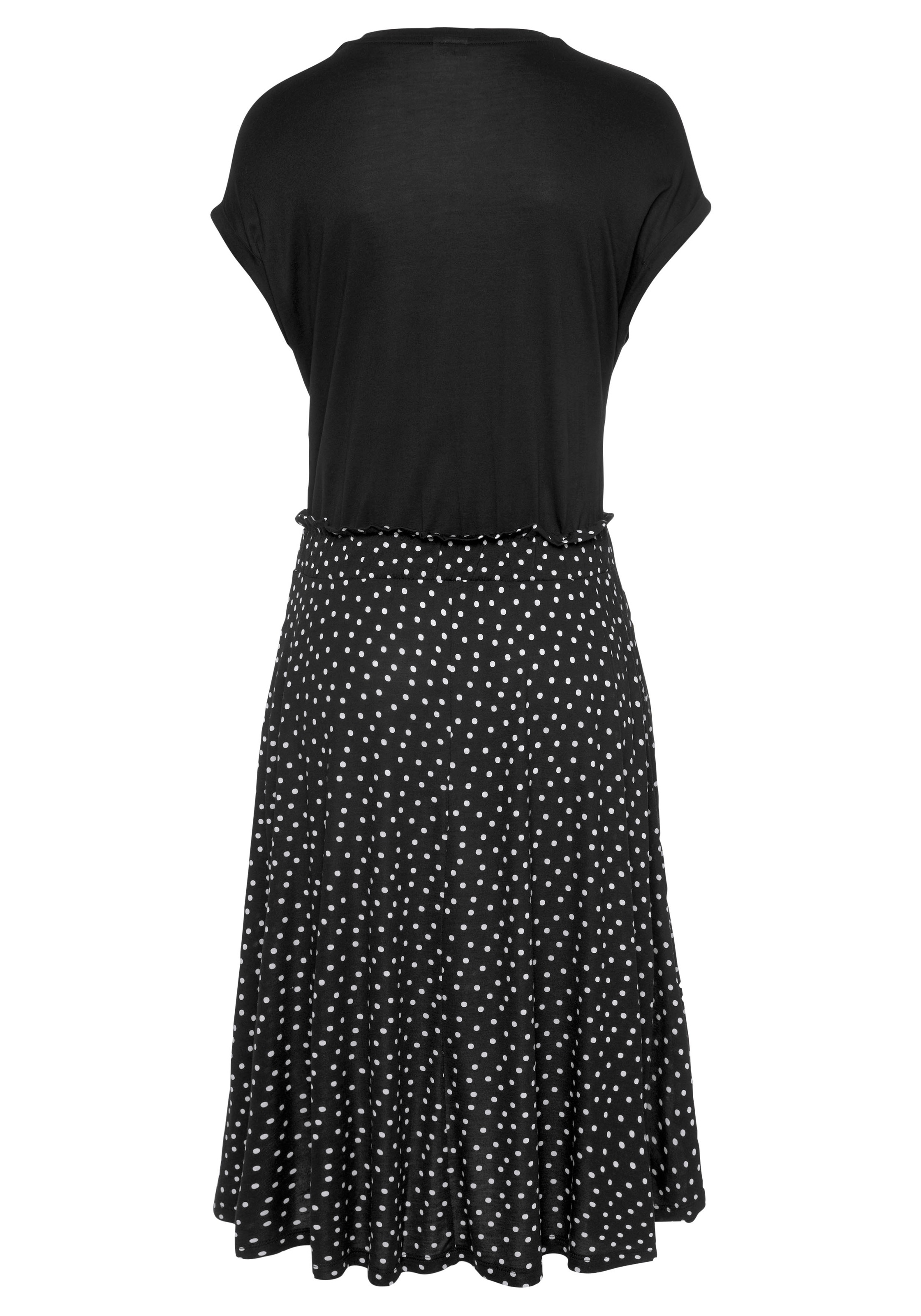 Beachtime Jersey Dress Black Polka Dot Size 36 3