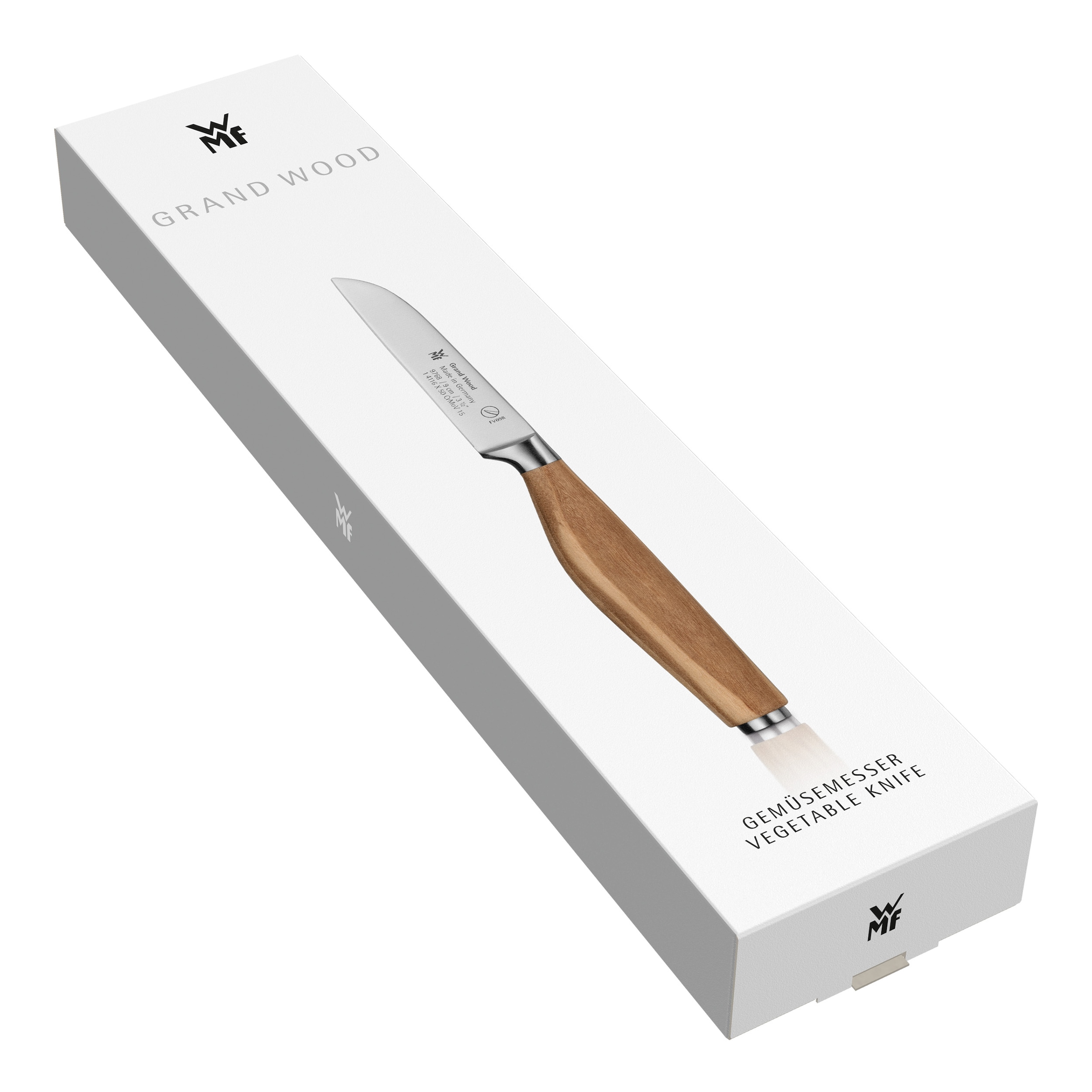 WMF Gemüsemesser »Grand Wood«, (1 tlg.), 9 cm, Olivenholzgriff, handgeschmiedeter Spezialklingenstahl