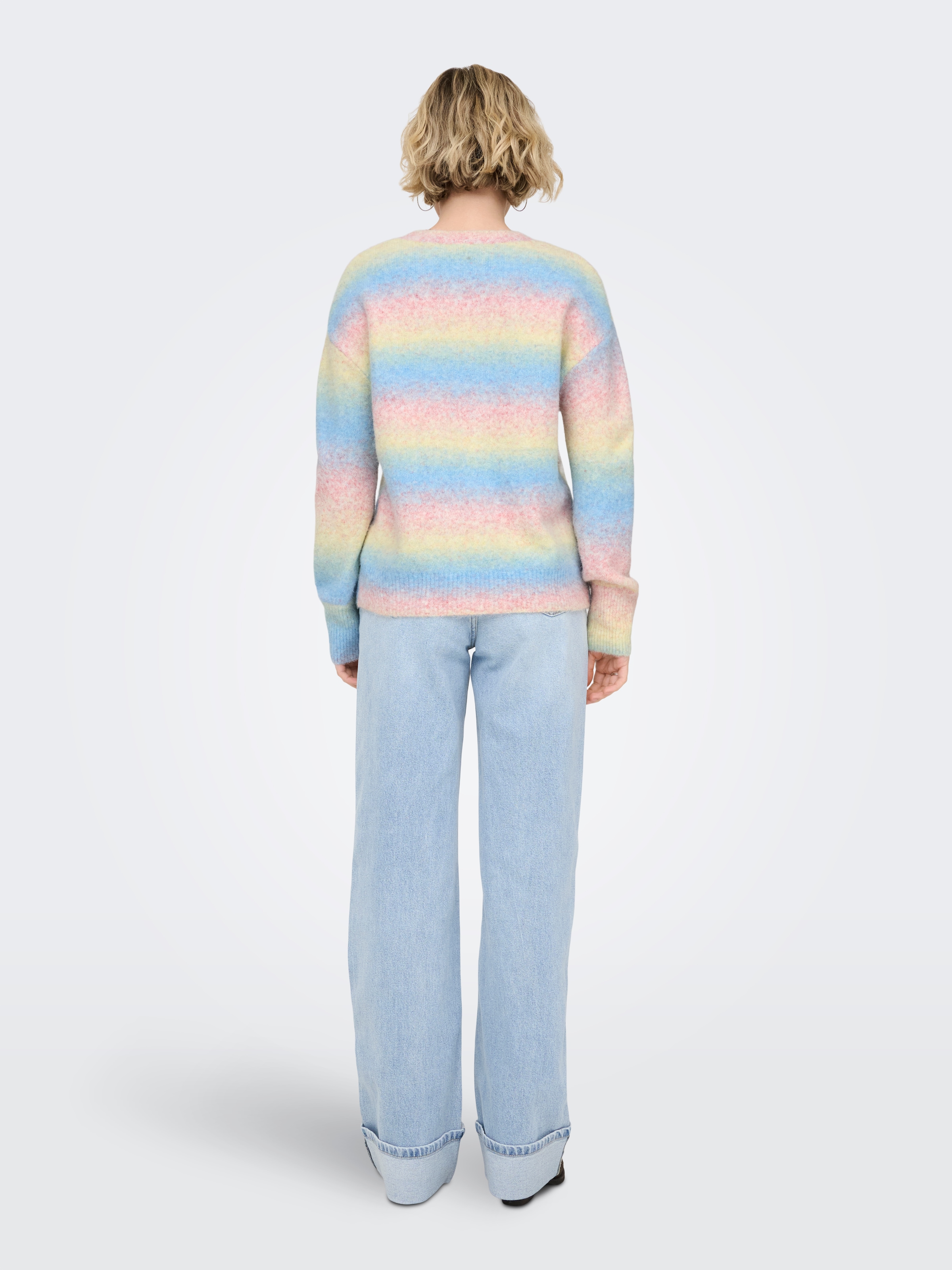 ONLY Strickpullover »ONLFRIDA LS O-NECK EX KNT« multicolor Farbverlauf