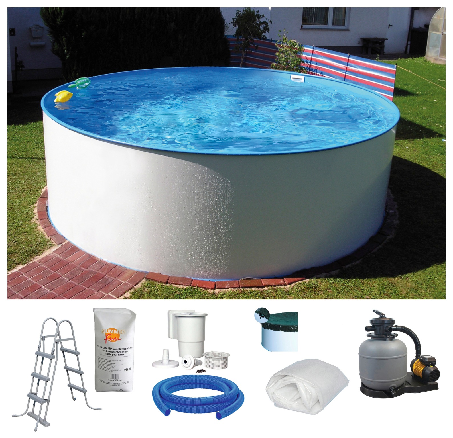 Clear Pool Rundpool, (Set), 7-tlg., Sandfilter SF132, ØxHöhe: 450x120 cm kaufen