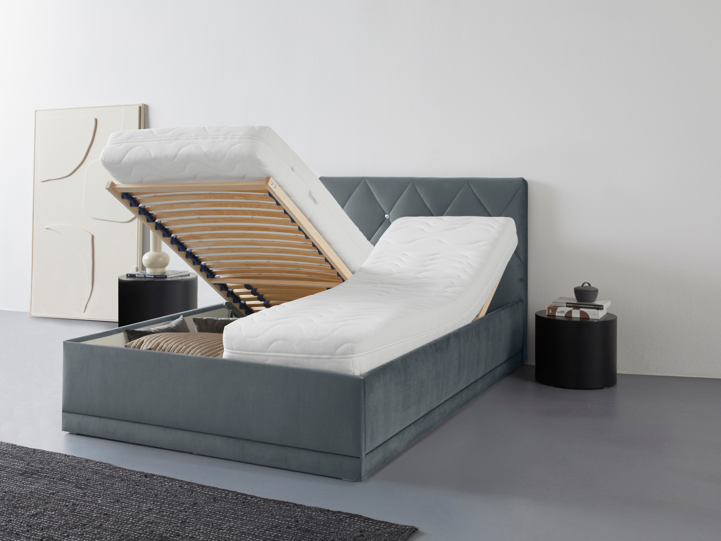 Westfalia Schlafkomfort Polsterbett "Adamas" auch mit Bettkasten, Knopfheft günstig online kaufen