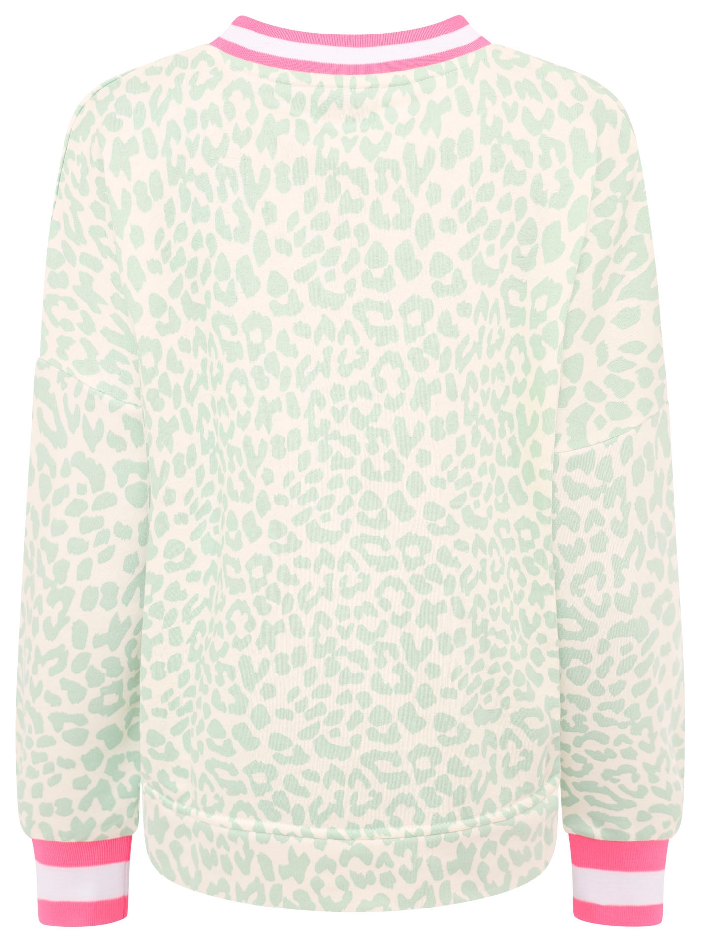 Zwillingsherz Sweatshirt »"Leo Pastell"«, mit V-Ausschnitt, gestreiften Bündchen und WILD Applikation