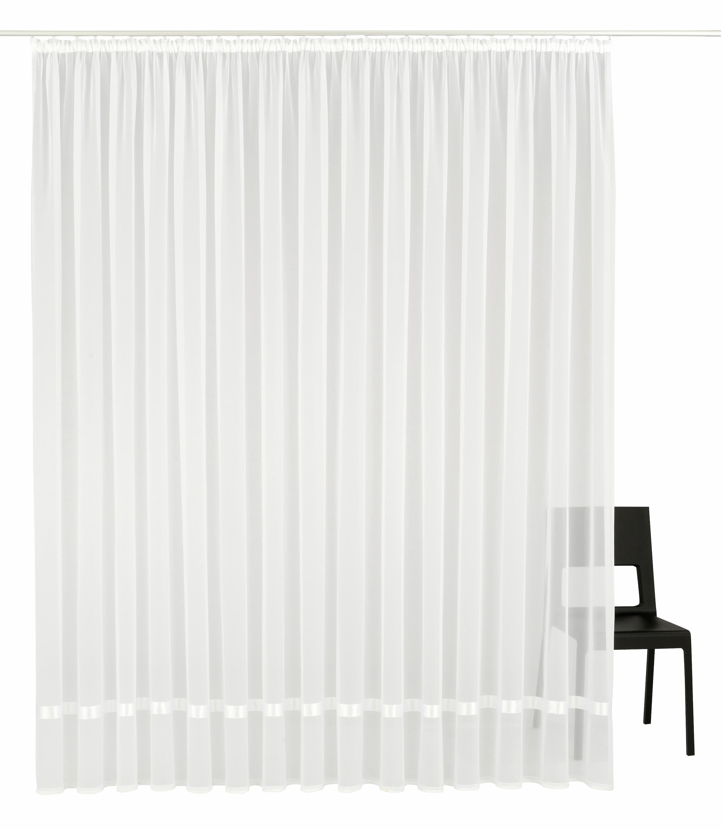 my home Gardine "Eby" Kräuselband 1 Stk. tlg. Vorhang, Fertiggardine, Store günstig online kaufen