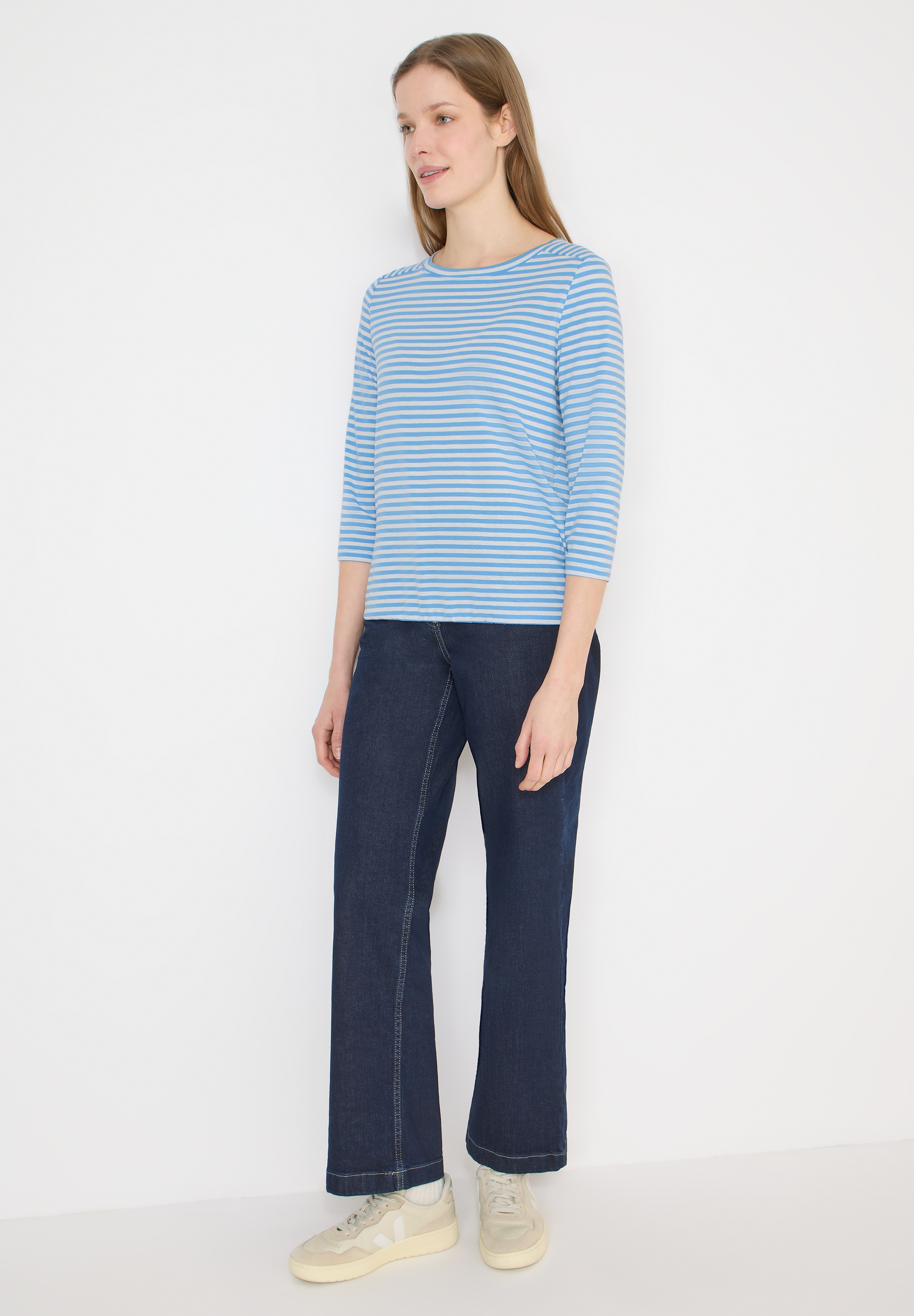 Cecil 3/4-Arm-Shirt mit U-Boot-Ausschnitt