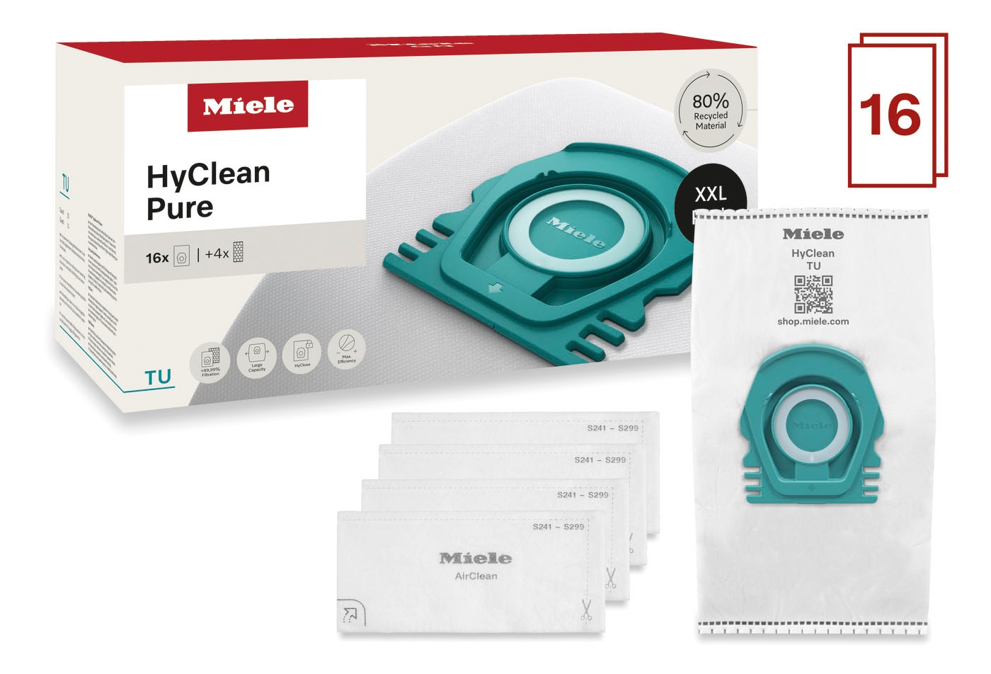 Miele Staubsaugerbeutel "XXL-Pack Staubsaugerbeutel HyClean Pure TU" Miele günstig online kaufen