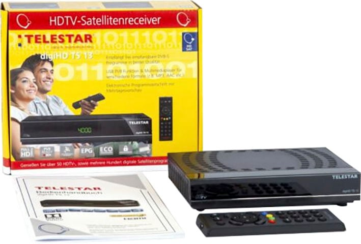 TELESTAR SAT-Receiver »digiHD TS 13«, 2.0, (USB-Mediaplayer-Videotext-Timer-Time-Shift-Sleeptimer-USB PVR Ready)