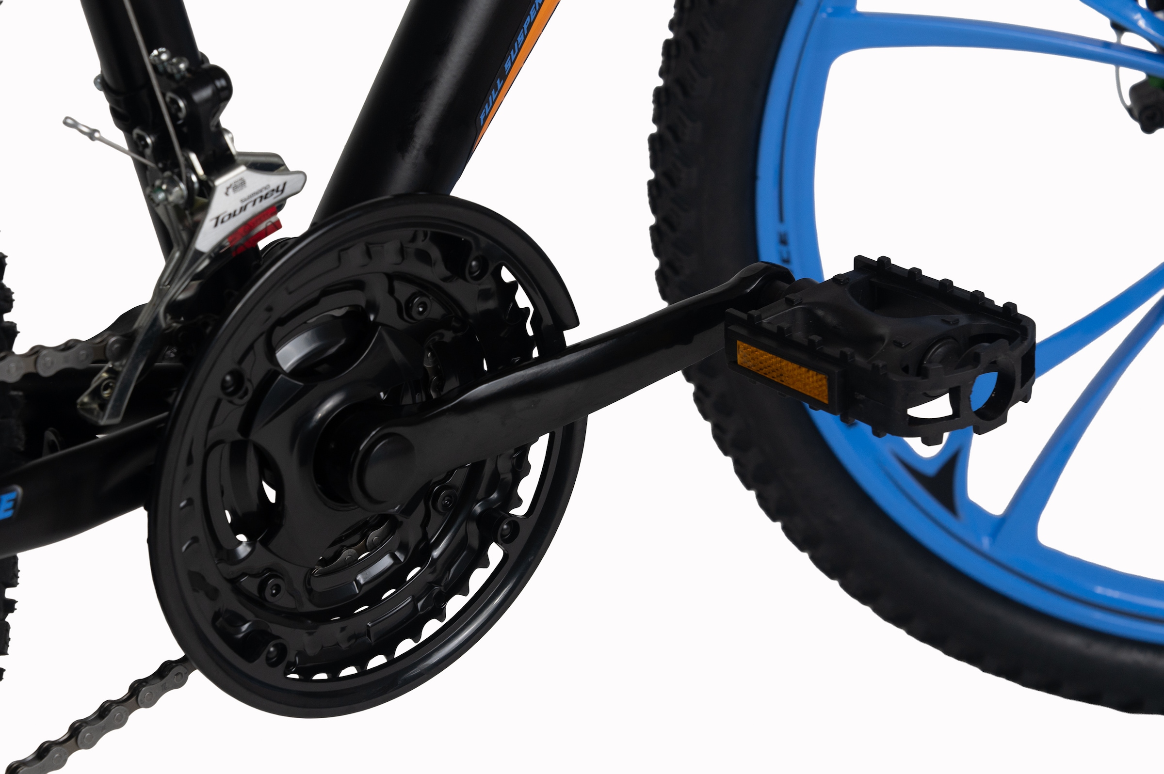 WYLD Mountainbike »WYLD Mountainbike Fully 26'' Topspin schwarz-blau« 21 Gang Shimano Tourney Schaltwerk Kettenschaltung