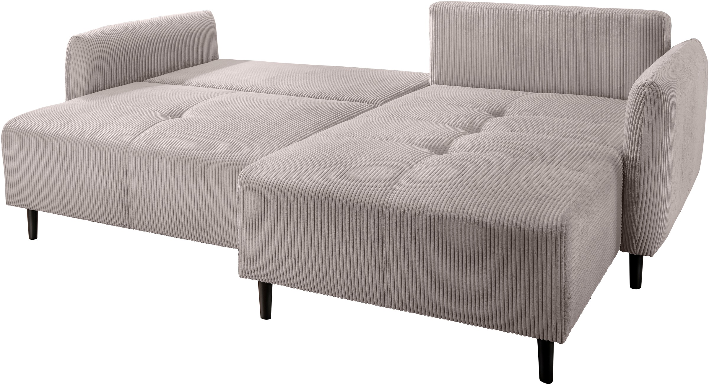 INOSIGN Ecksofa »Mara, L-Form, aktueller Cord Bezug und tolle Farben, schmale Armlehnen«, whlw. mit Bettfunktion,Recamiere links/rechts montierbar, Breite 238cm