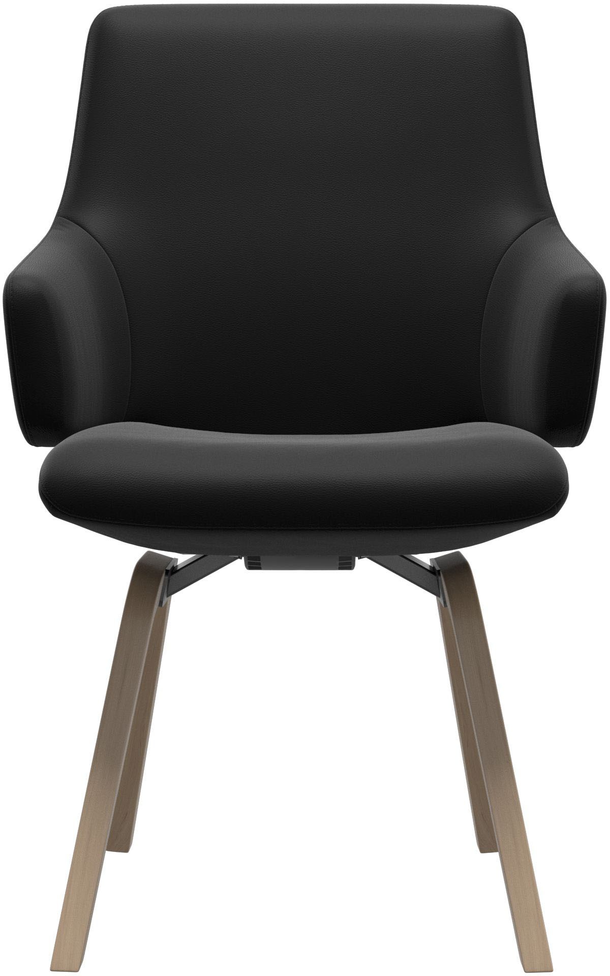 Stressless® Polsterstuhl »Laurel«, Leder PALOMA, Low Back mit Armlehne, Größe L, mit schräggestellten Beinen in Schwarz