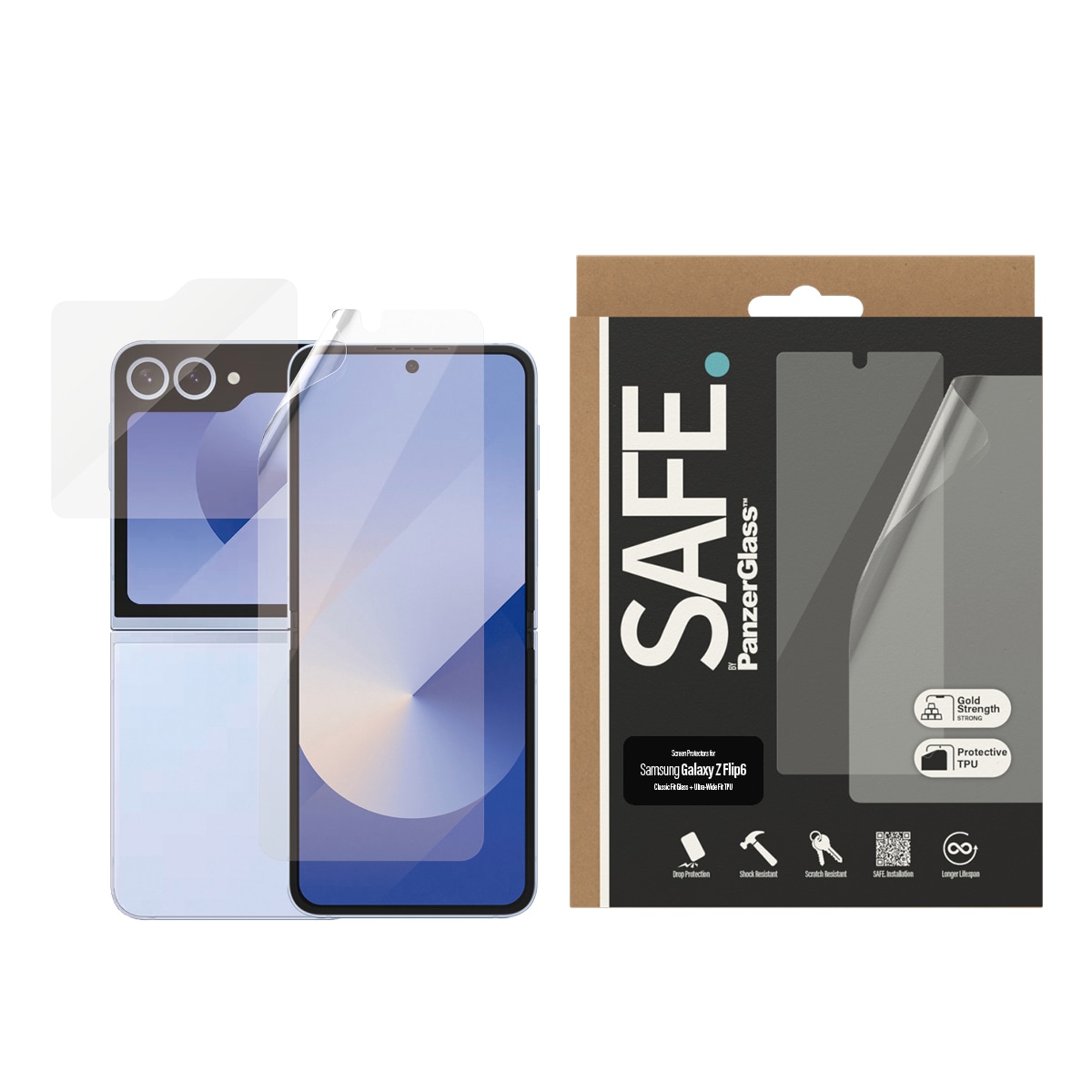 Displayschutzglas »Classic Fit Glass + Ultra-Wide Fit TPU Screen Protection«, für...