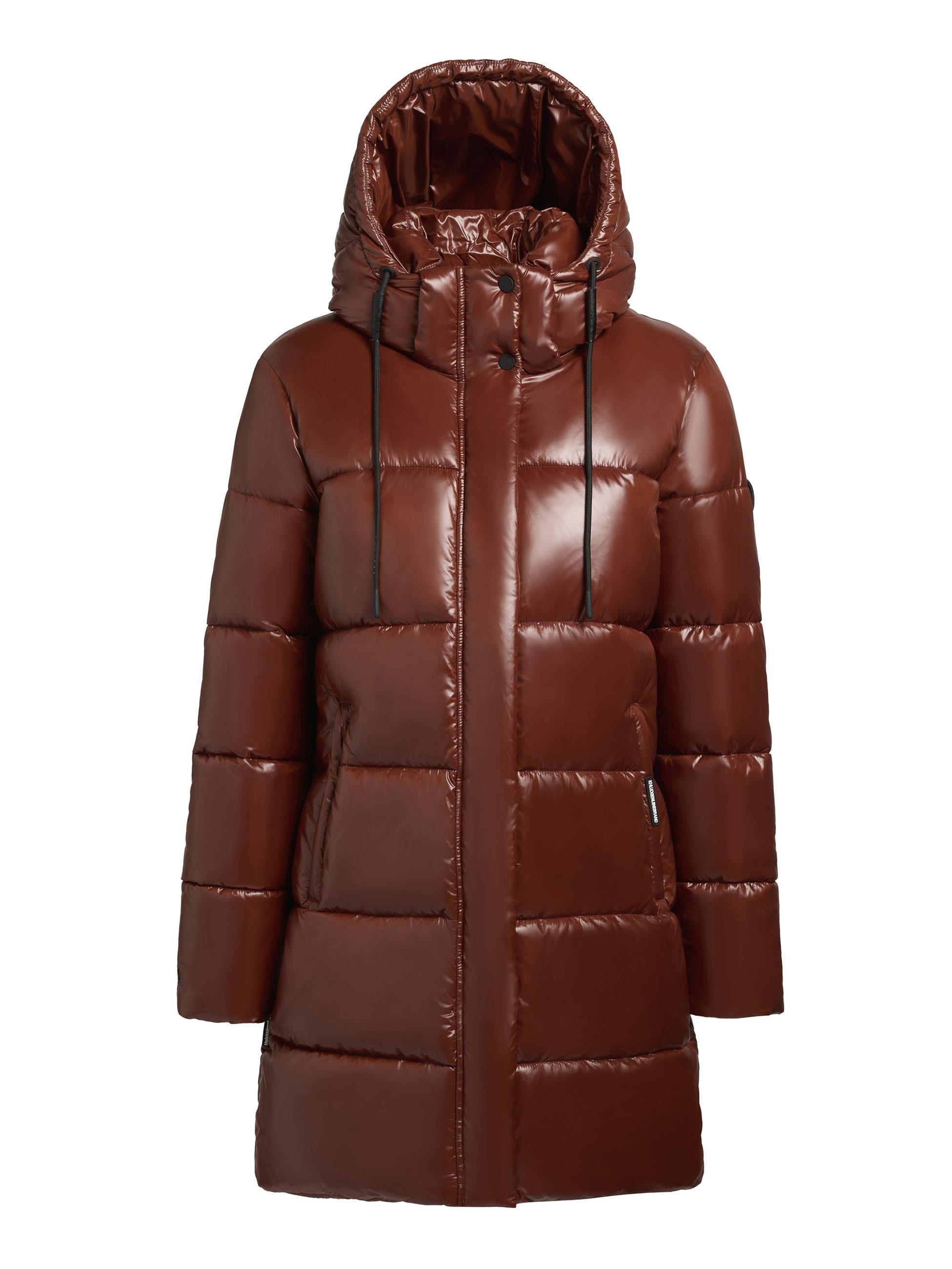 khujo Steppjacke »Jadet2-YM«, mit Kapuze, Schimmernder Winter Kurzmantel mit abnehmbarer Kapuze