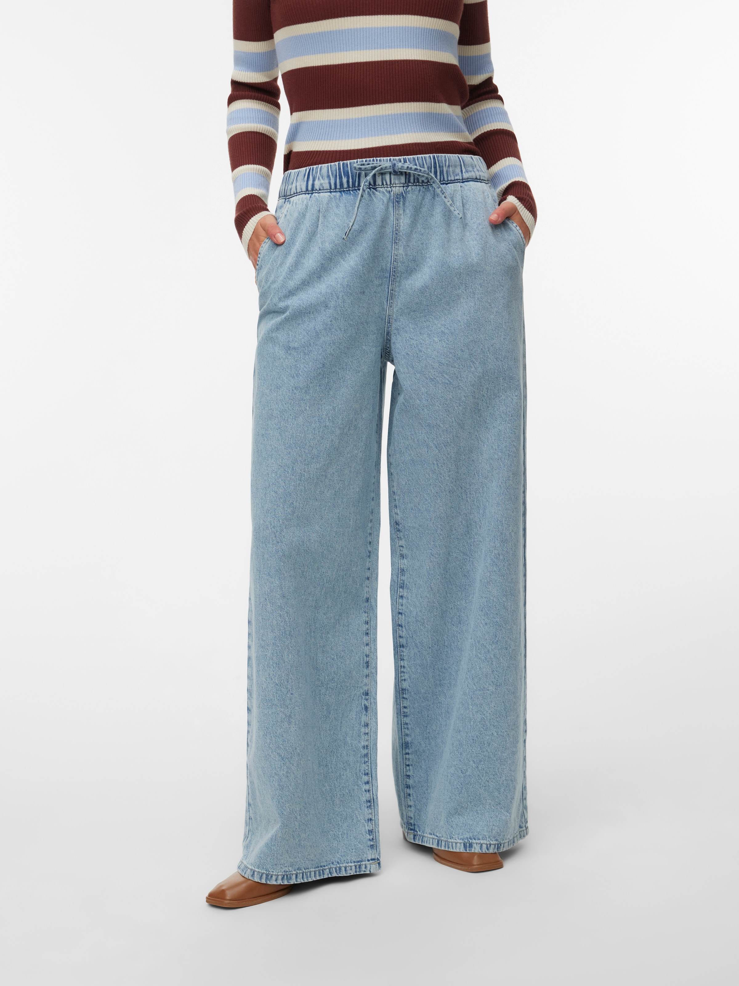 Vero Moda Weite Jeans "VMVALERIA MR WIDE PULL UP JEANS NOOS" günstig online kaufen