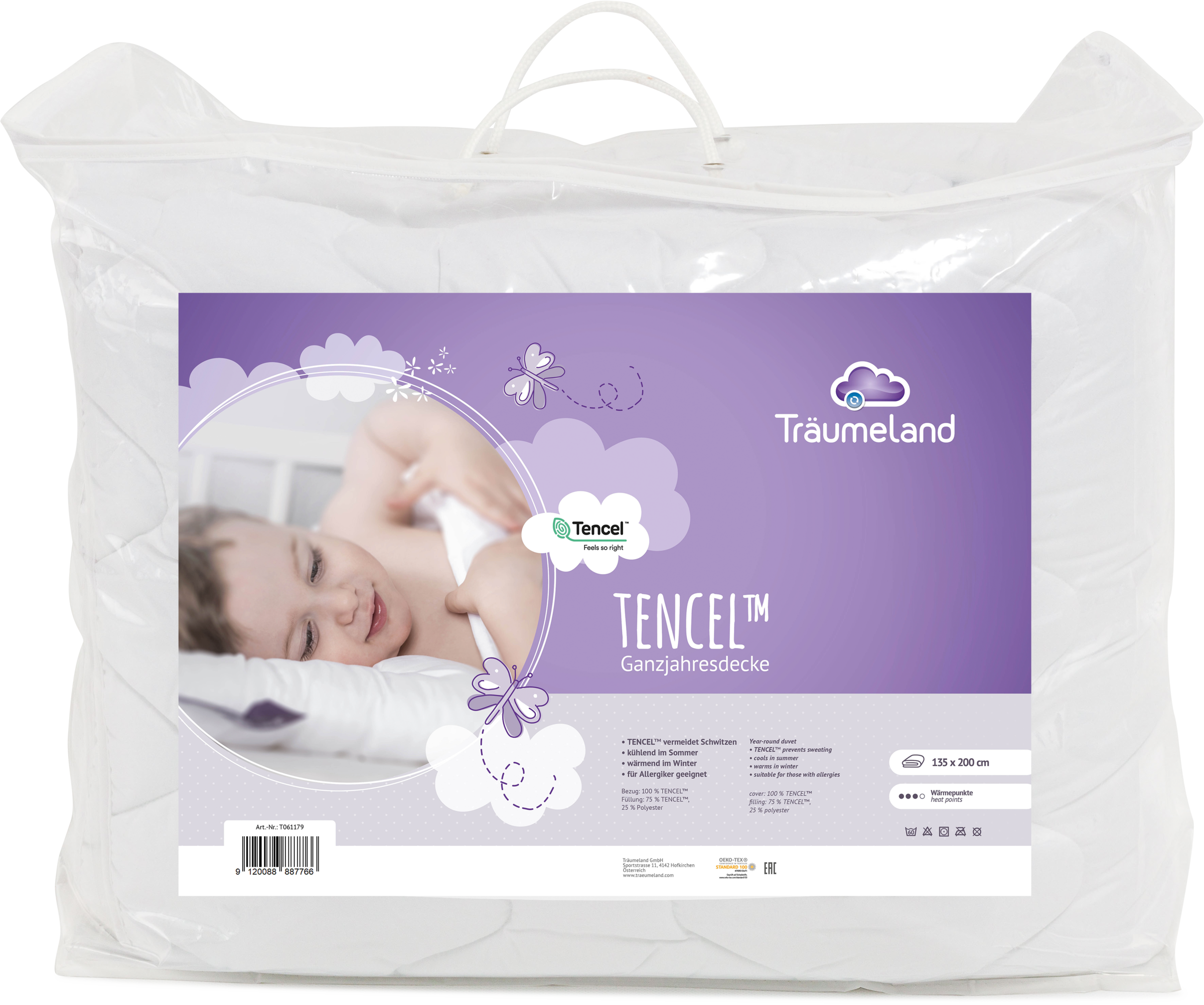 Träumeland Kinderbettdecke "TENCELTM" 4-Jahreszeiten 1 Stk. tlg. günstig online kaufen