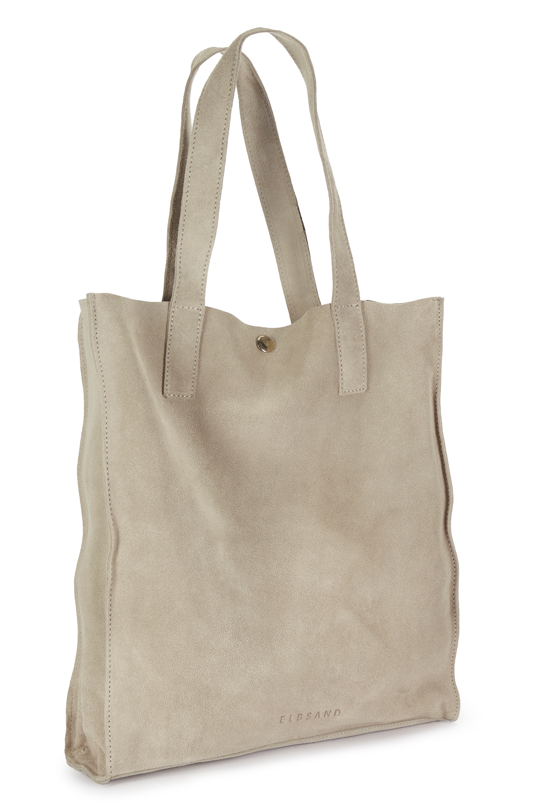 Elbsand Schultertasche "Shopper, Ledertasche, Handtasche, Tragetasche, Damentasche" aus weichem Veloursleder