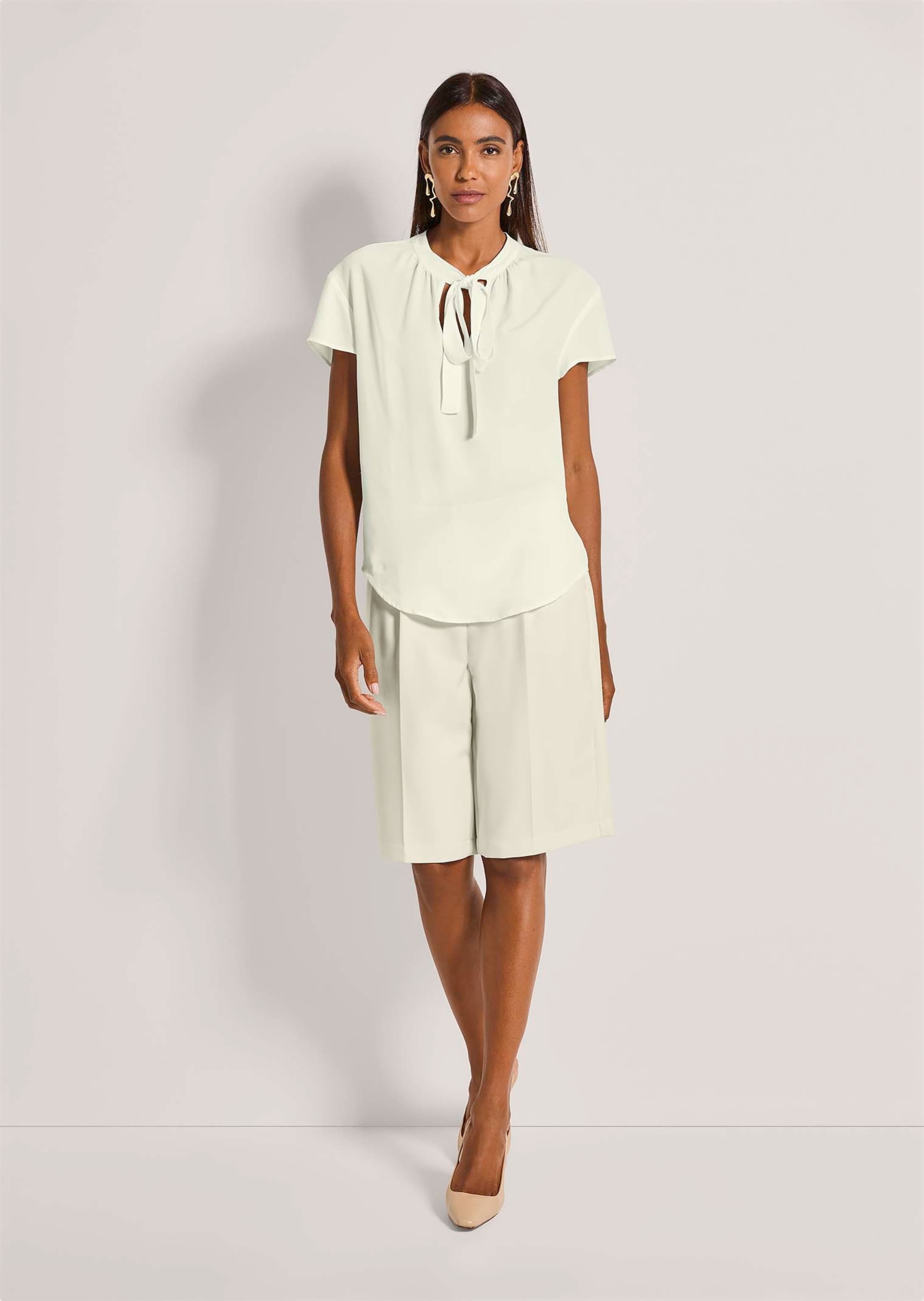 MADELEINE Kurzarmbluse "Blusenshirt Viskosebluse mit Bindeband" Bluse mit B günstig online kaufen