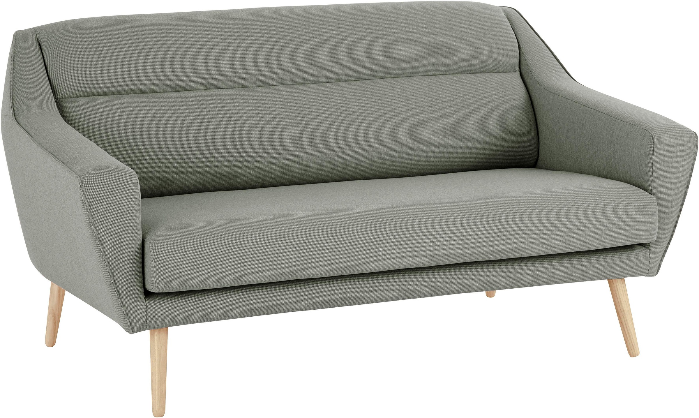 OTTO home 2-Sitzer "Bille" mit Naht im Rückenkissen und Eiche-Beinen, Desig günstig online kaufen
