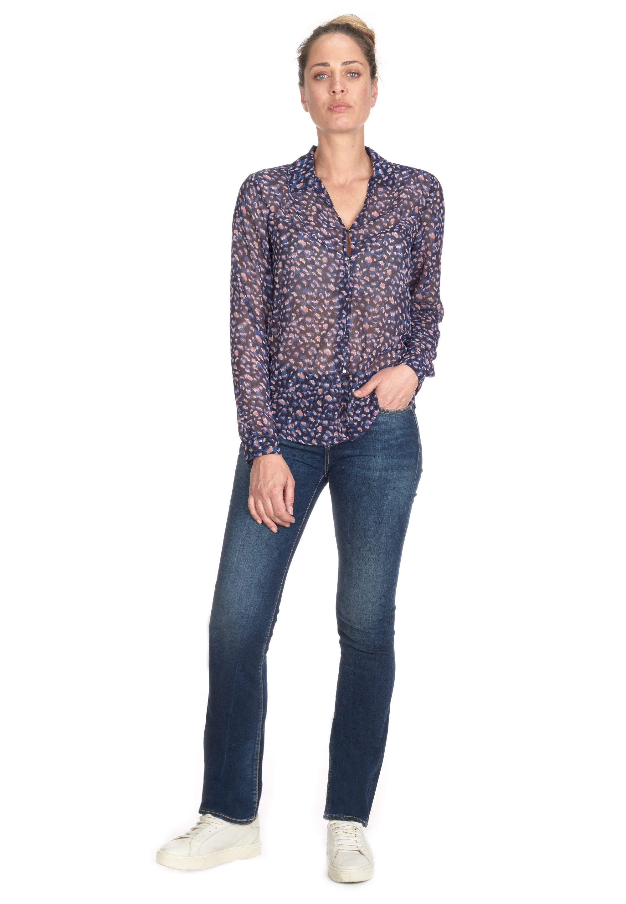 Le Temps Des Cerises Klassische Bluse »LUZ«, mit tollem Animal-Print