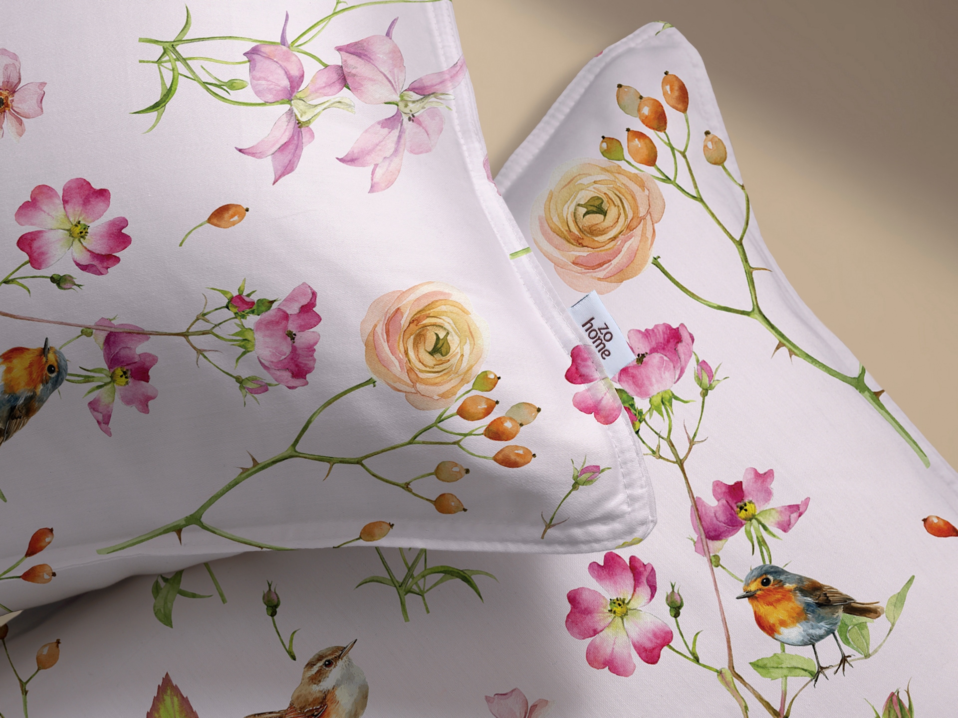 ZO HOME Bettwäsche »Zohome Bettwäsche Baumwolle Zita« 2 Bettwäsche aus 100% Baumwolle, hochwertige Renforcé, ab 135x200 cm.