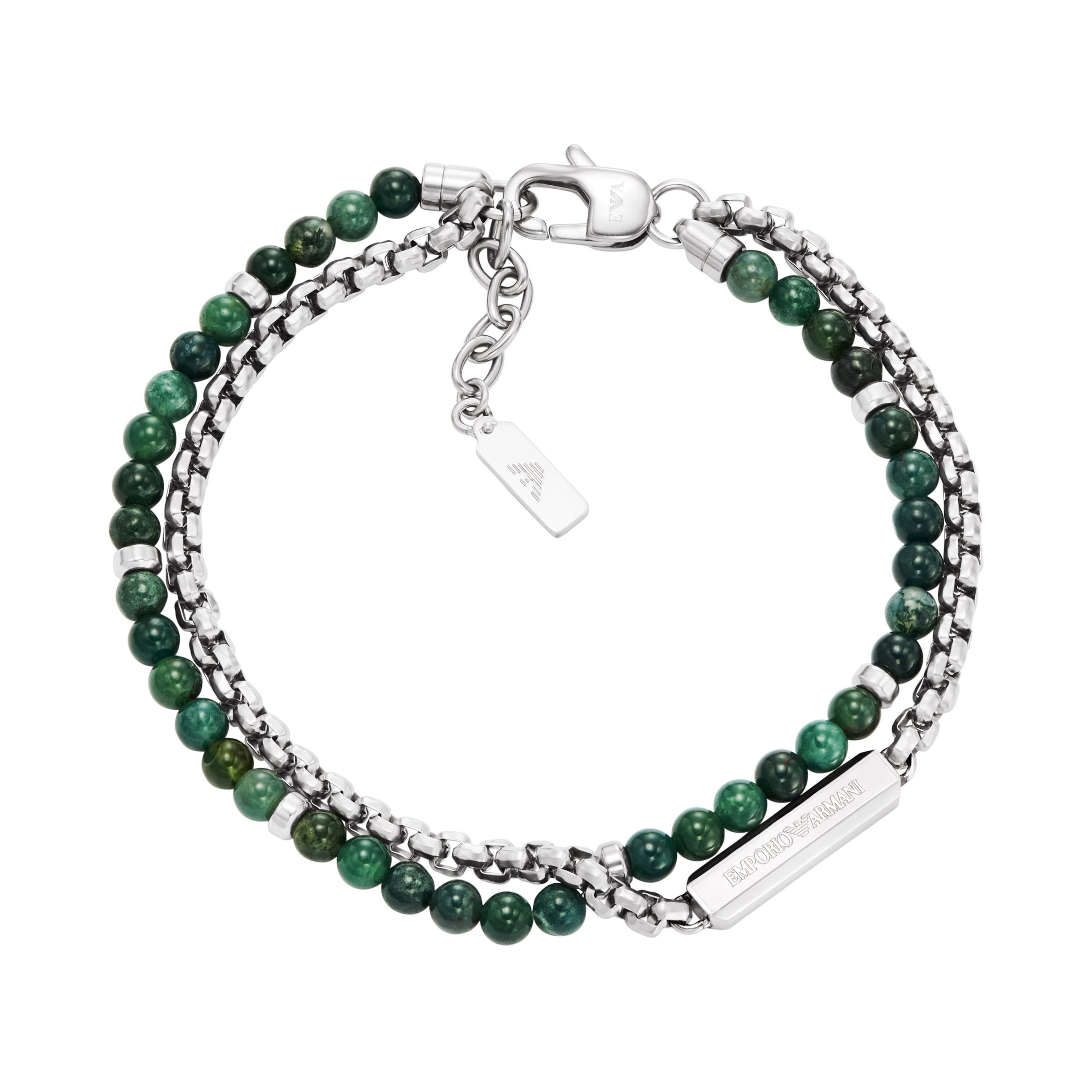 Emporio Armani Armband »Schmuck Geschenk Edelstahl« mit Sodalith oder Achat