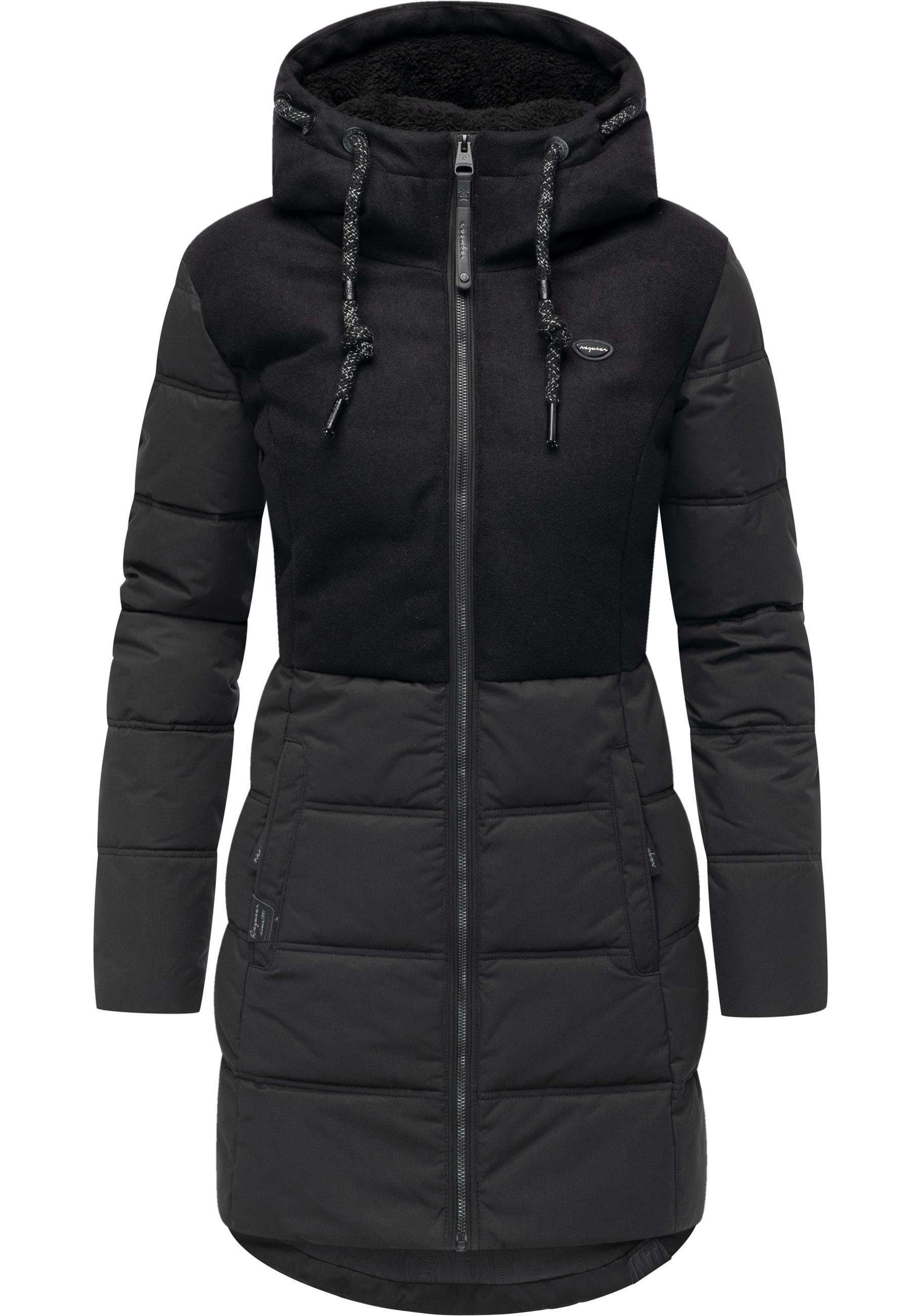 RAGWEAR Damen Winterjacke "Ashani Block Intl."schwarz, Gr. XL, Obermaterial 1: 100% Polyester; Obermaterial 2: 100% Polyester; Innenfutter: 100%
