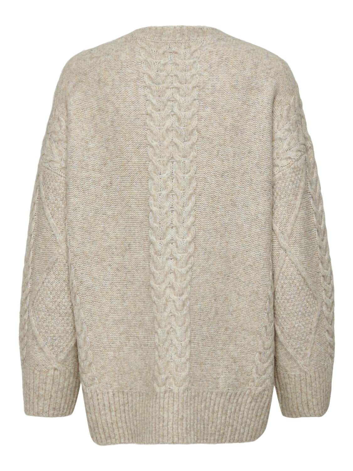 JDY Rundhalspullover »JDYSILJA L/S LONG CABLE PULLOV. KNT NOOS«