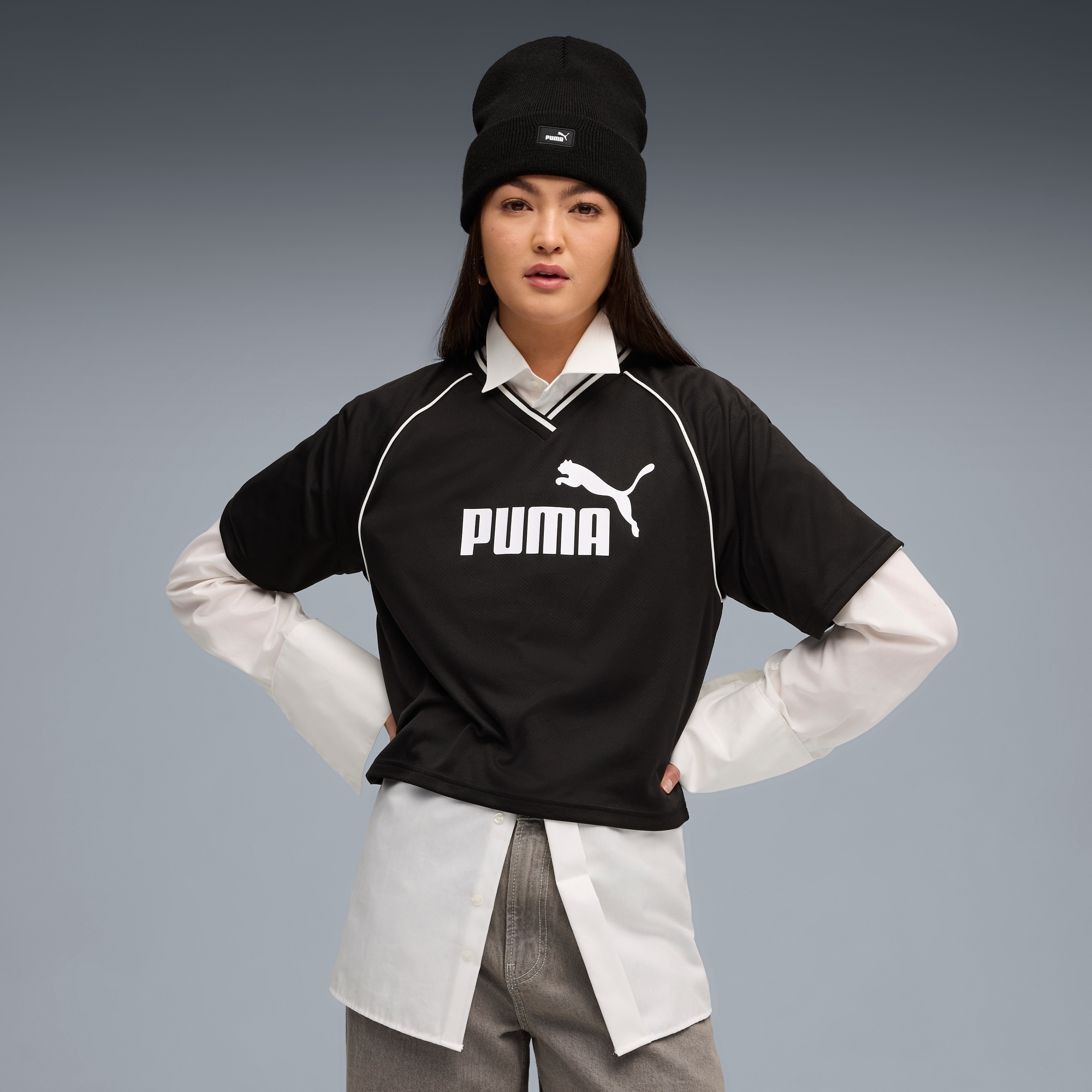 PUMA T-Shirt "ESS RELAXED CROPPED FOOTBALL JERSEY" günstig online kaufen