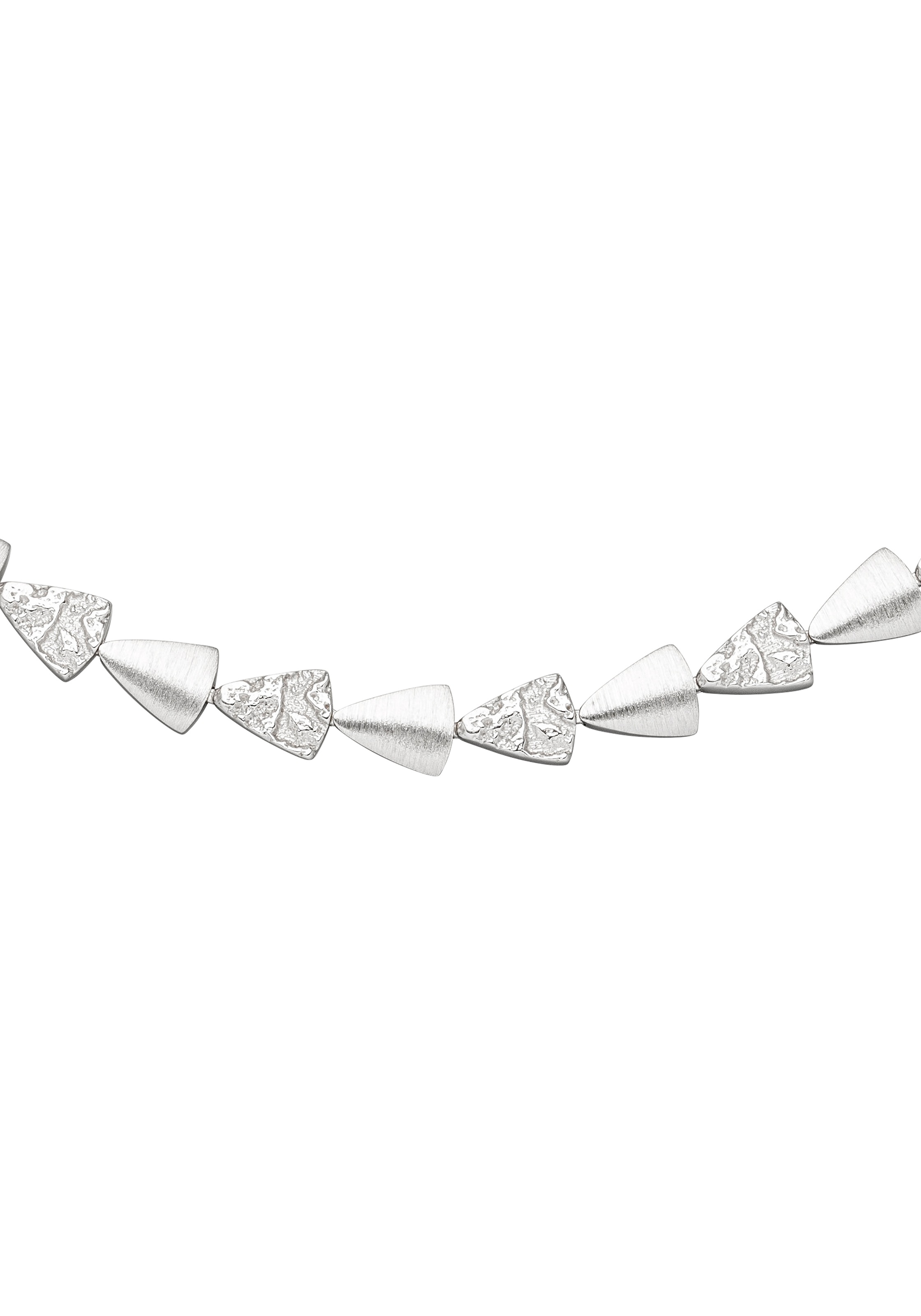 JOBO Kette ohne Anhänger »Dreiecke Dreieckskette« 925 Silber gehämmert 45 cm