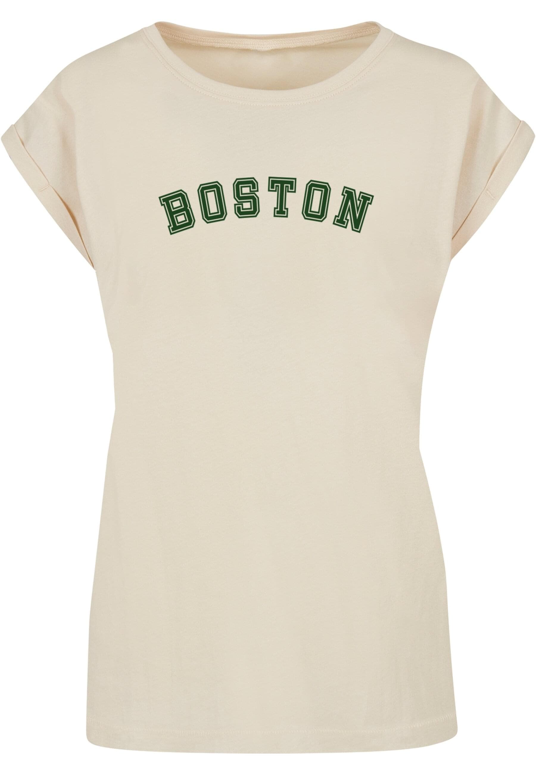 Merchcode T-Shirt "Merchcode Damen Ladies Boston Extended Shoulder Tee", (1 günstig online kaufen
