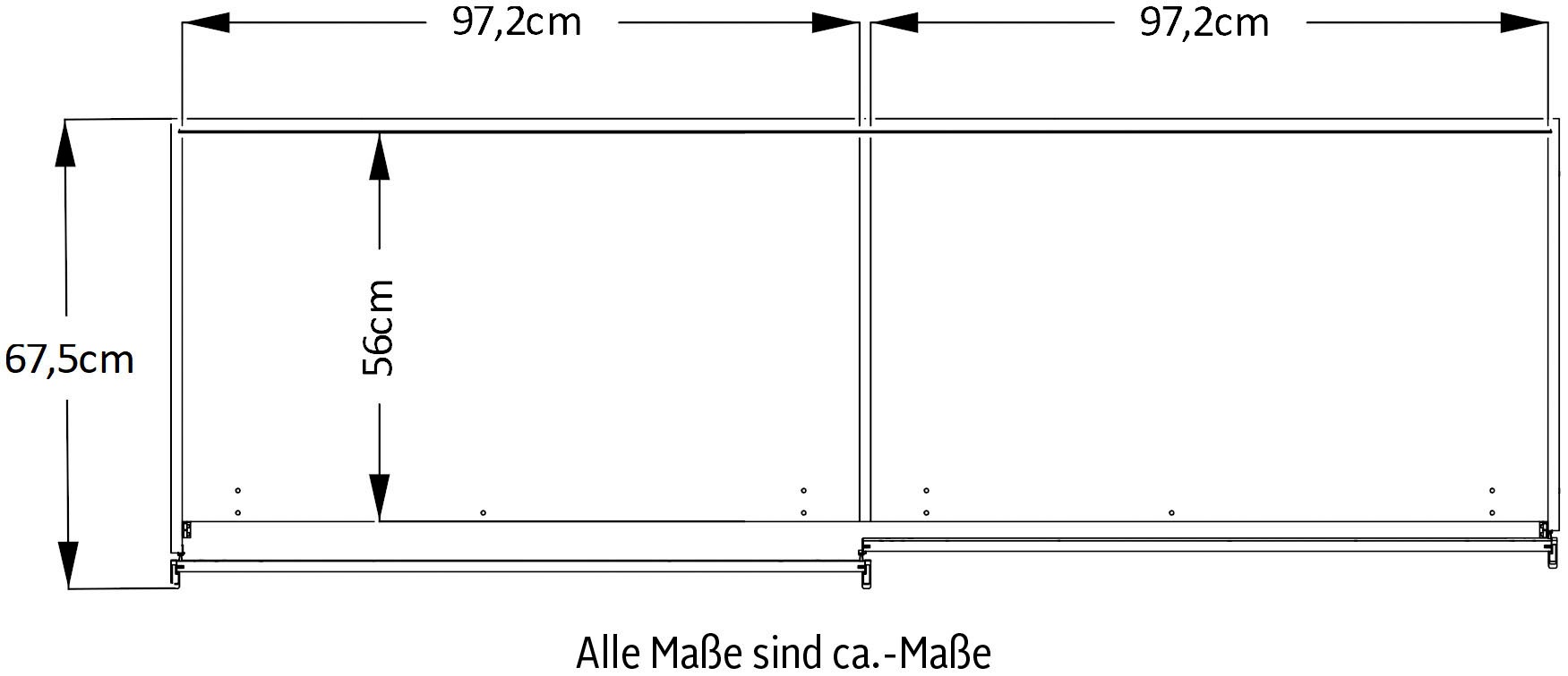STAUD Schwebetürenschrank »Includo, Made in Germany«, Mit vier verschiedenen Ausstattungsvarianten