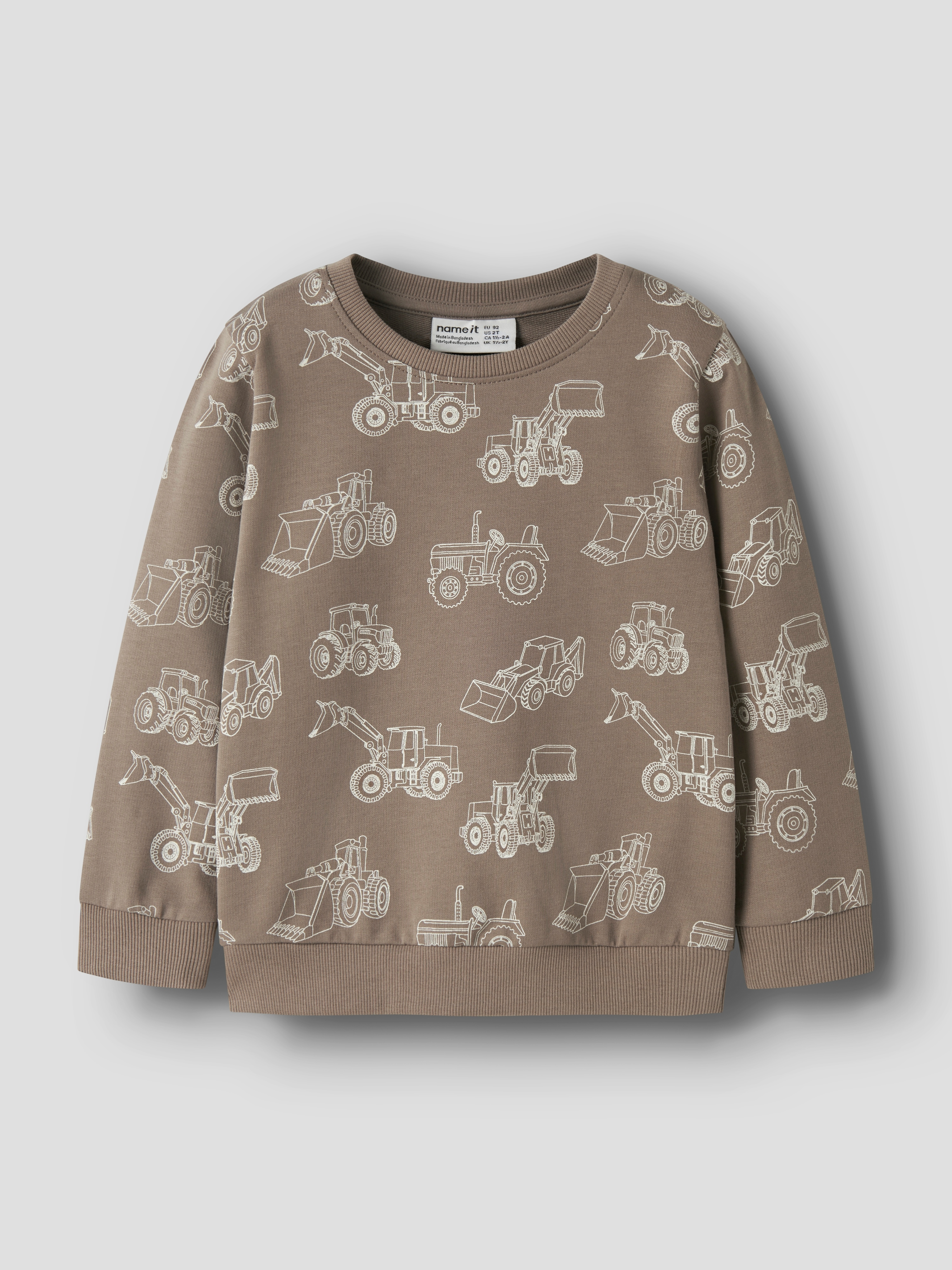 Name It "NMMVARON für Jungen mit Alloverprint und Rippbündchen", bedruckt, casual, regular fit, Baumwolle, Rundhals