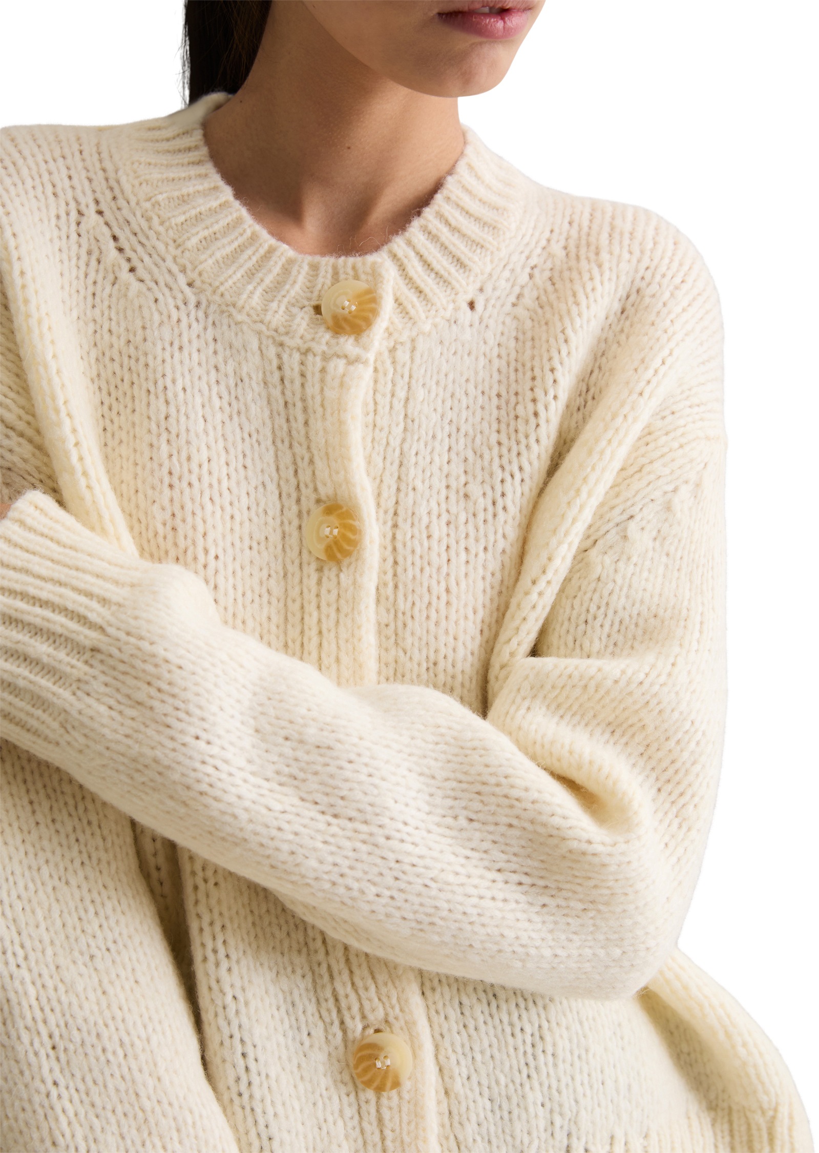 Thumbnail - Marc OPolo DENIM Cardigan "relaxed" aus kuschligem Schurwolle-Alpakawolle-Mix