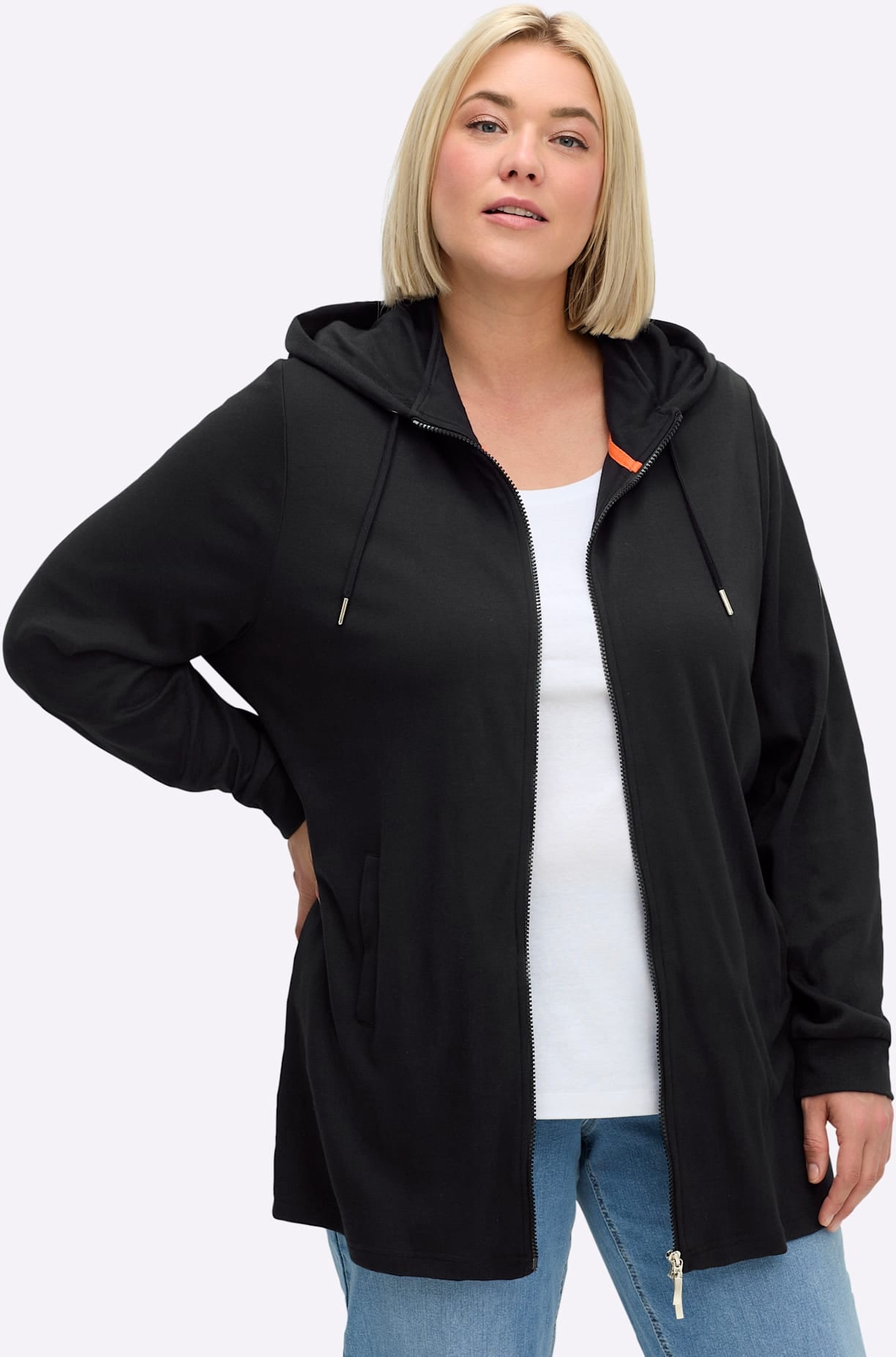 Sheego Shirtjacke "Sweatjacke" 1 Stk. günstig online kaufen