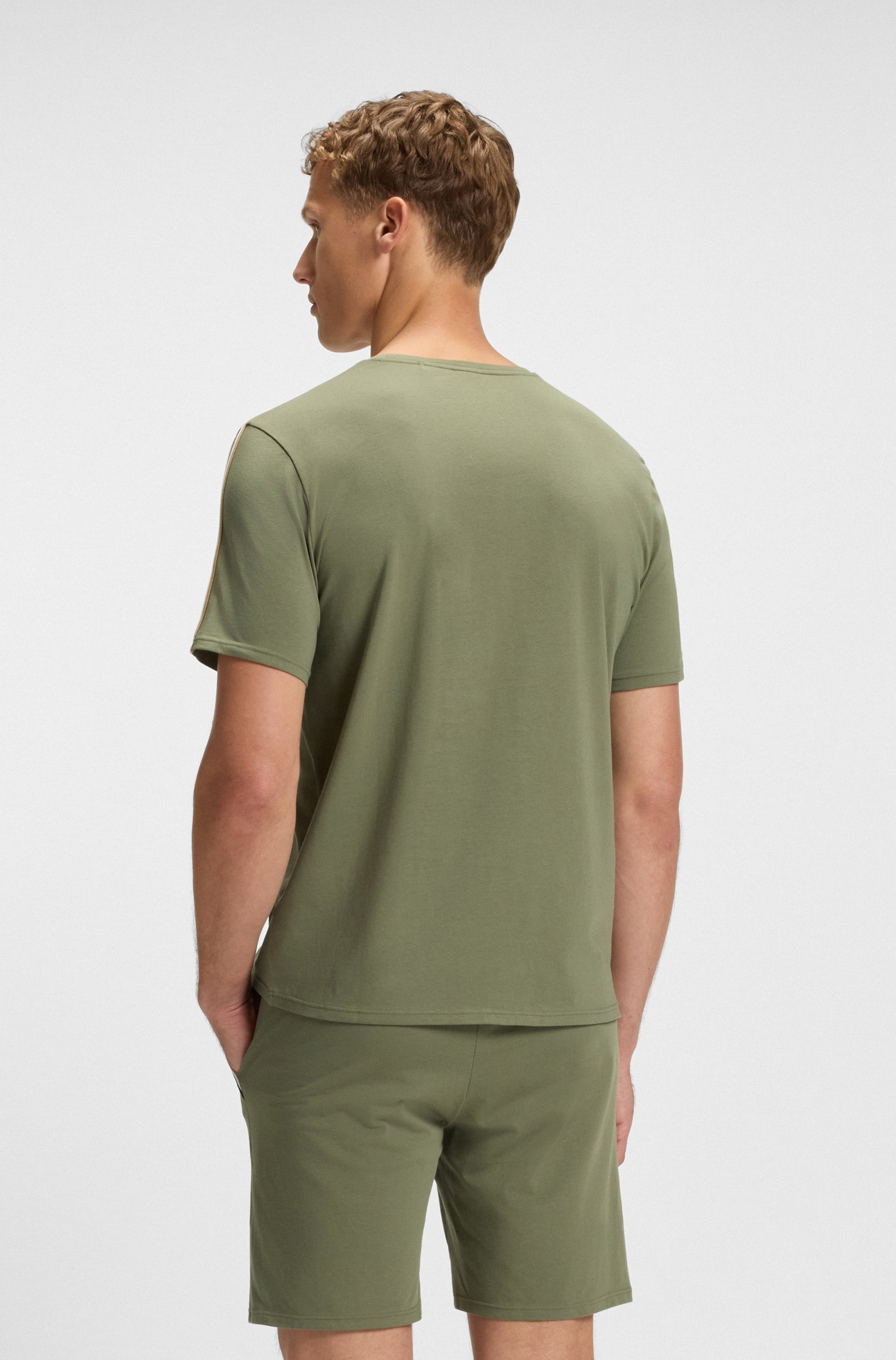 BOSS T-Shirt "Unique", aus elastischer Baumwolle mit Tape-Details, regular günstig online kaufen