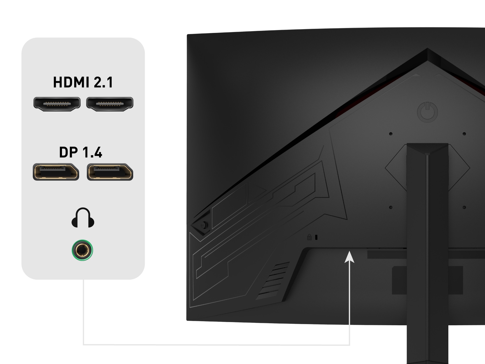 Odys Curved-Gaming-Monitor »XP32-X«, 80 cm/32 Zoll, 2560 x 1440 px, WQHD, 1 ms Reaktionszeit, 180 Hz, neigbar
