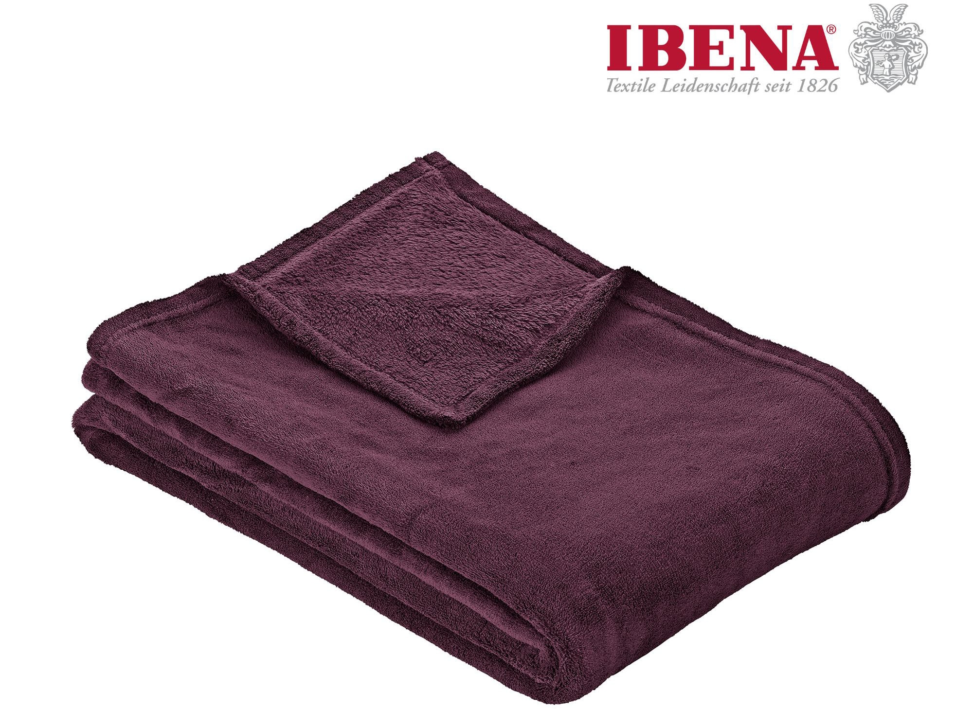 IBENA Wohndecke "Uni Fleecedecke Olbia", einfarbig schick, Kuscheldecke