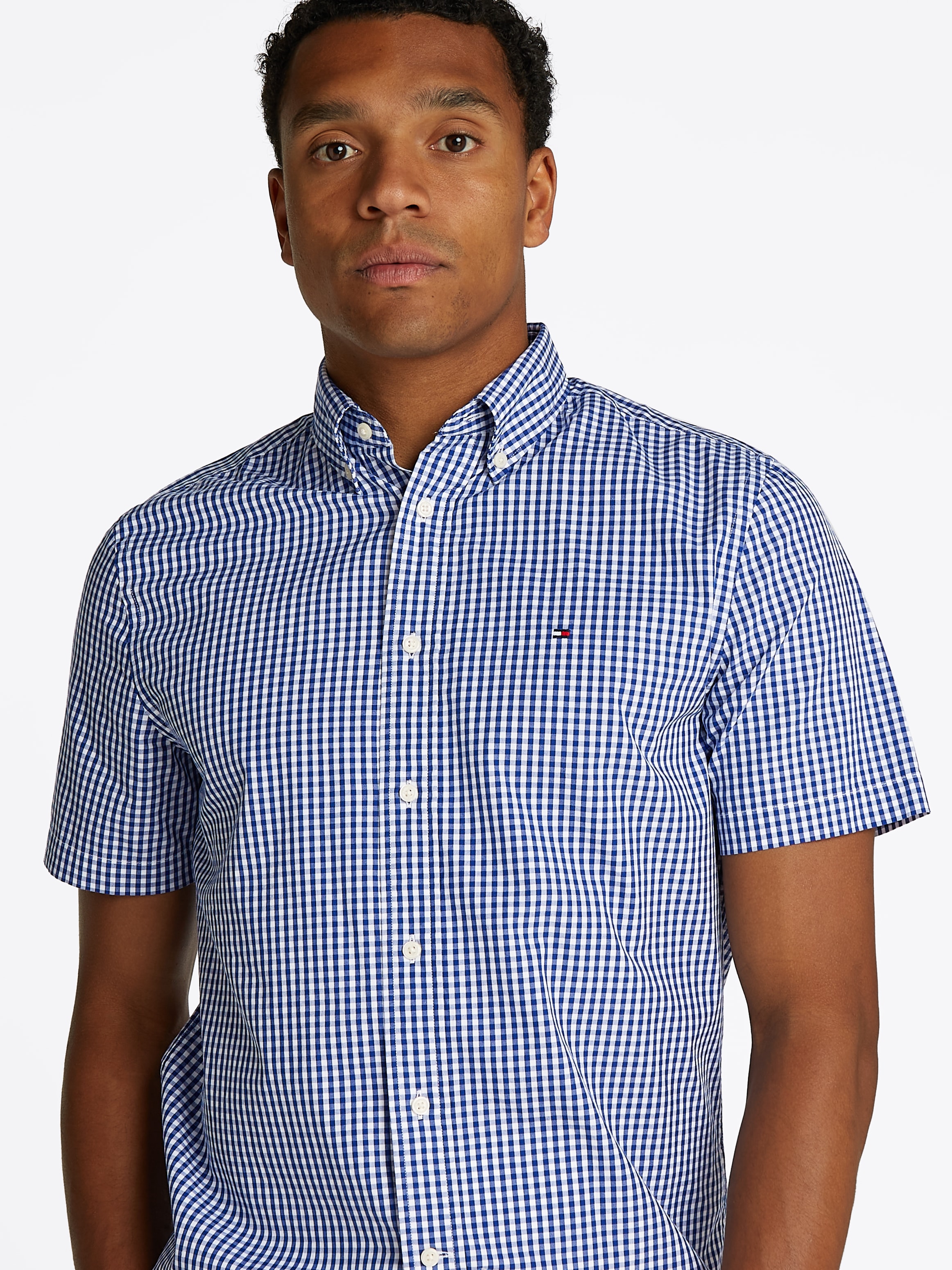 Tommy Hilfiger Kurzarmhemd »FLEX POPLIN CHECK SS RF SHIRT«