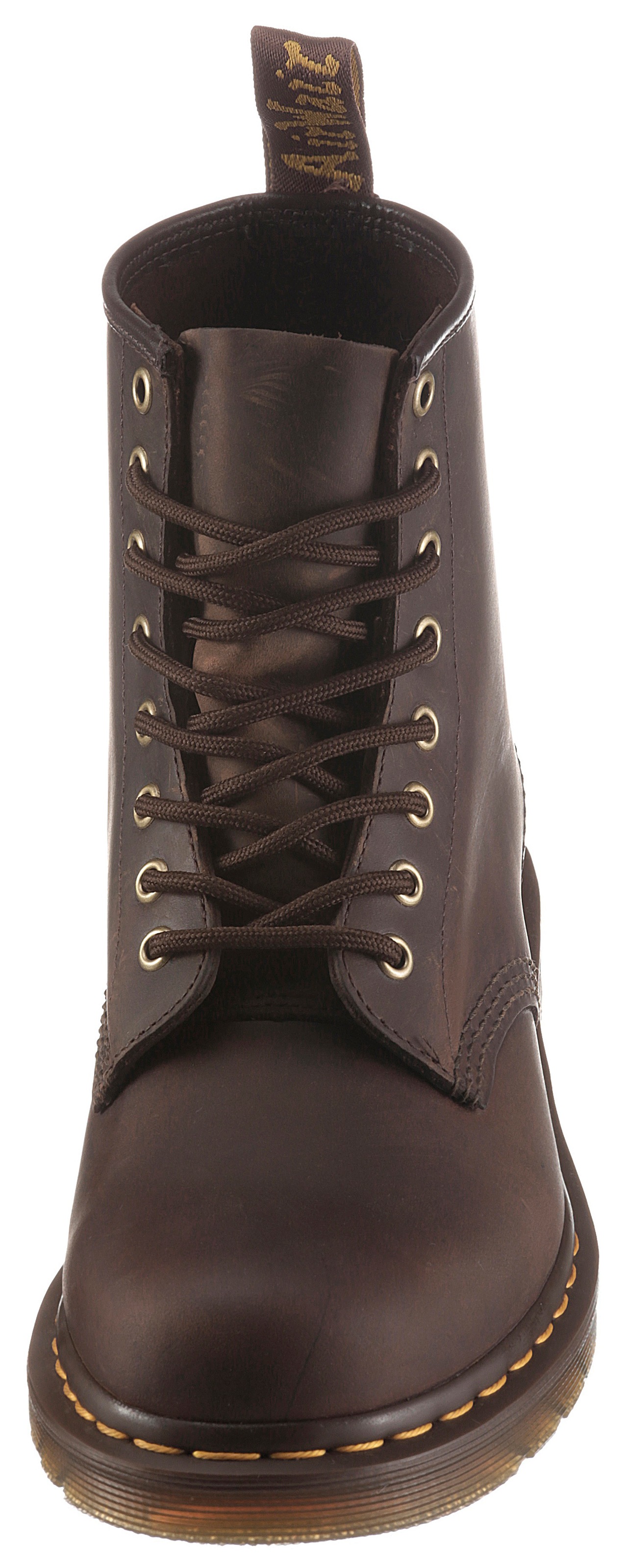 DR MARTENS Boots 1460 en Cuir Crazy Horse À Lacets en Marron, Taille: 43 3